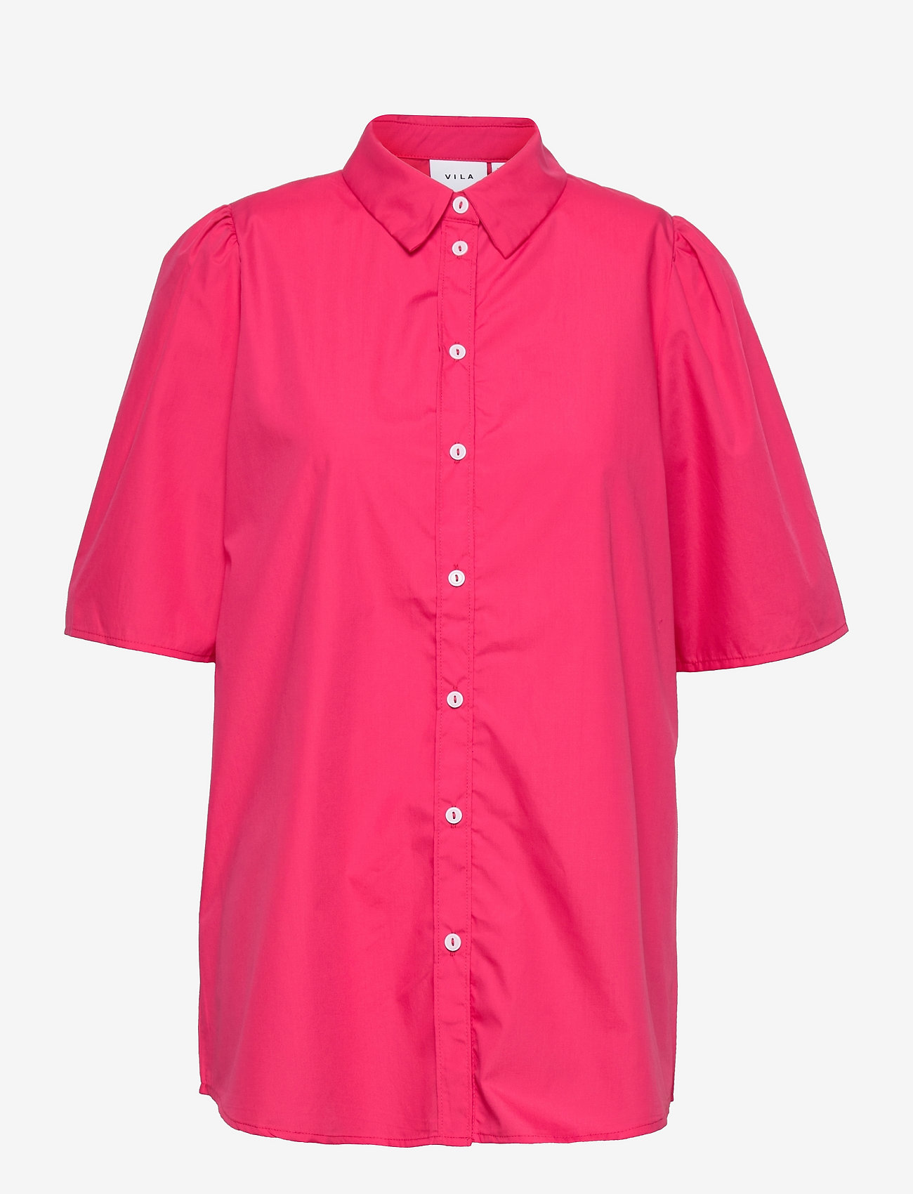 Vila - VIGRATE S/S SHIRT - kortærmede skjorter - fandango pink - 0
