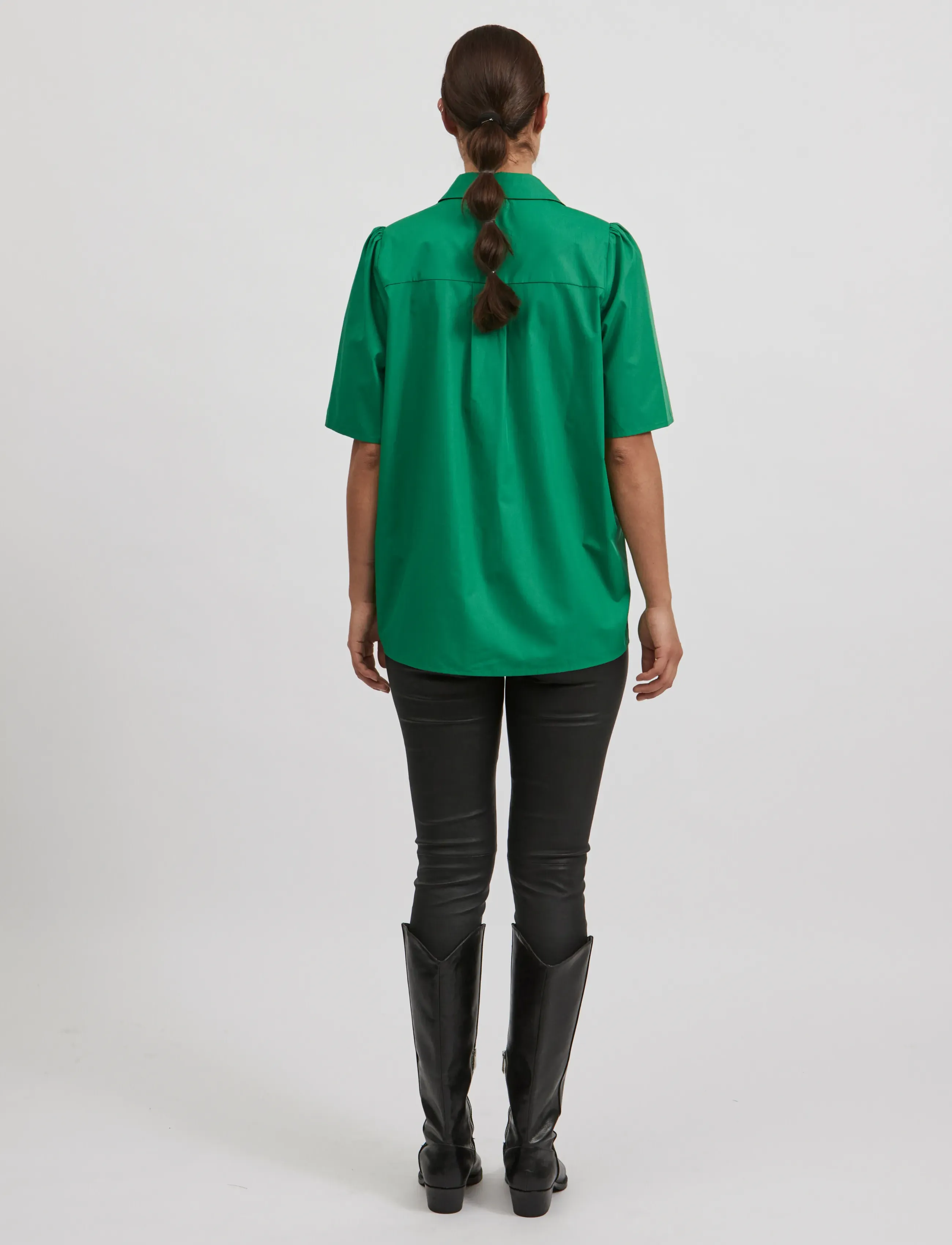 Vila - VIGRATE S/S SHIRT - kortærmede skjorter - kelly green - 3