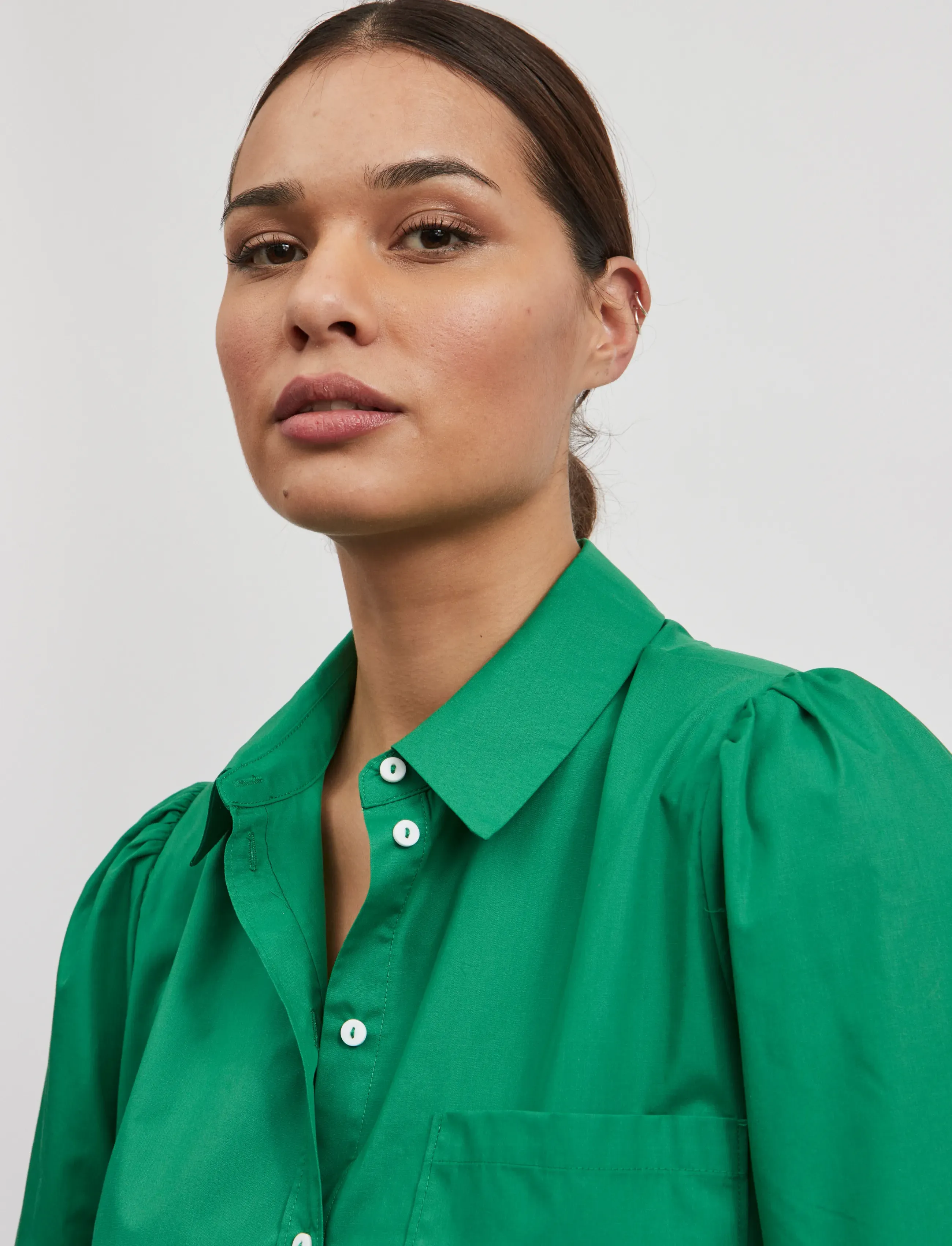 Vila - VIGRATE S/S SHIRT - kortærmede skjorter - kelly green - 5