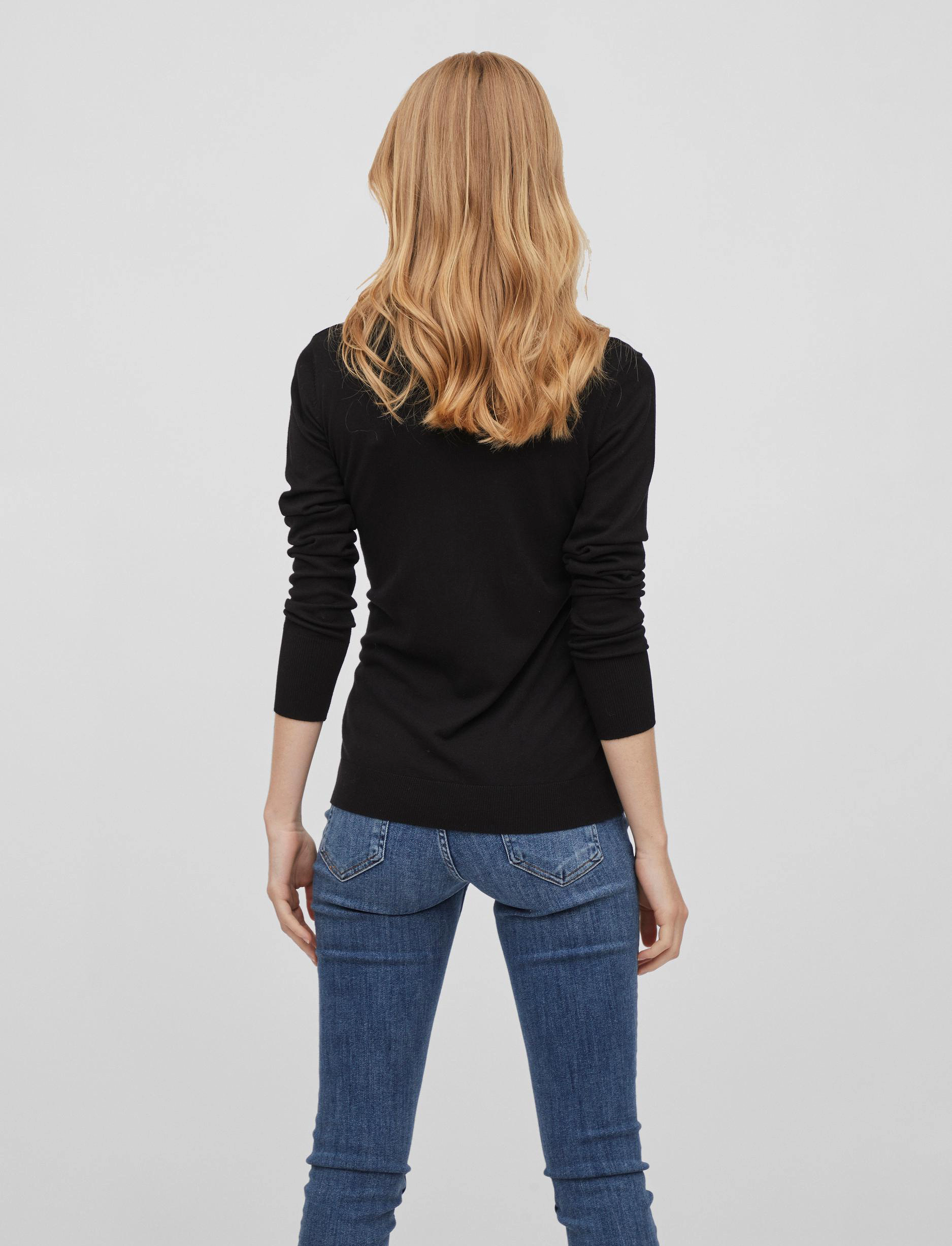 Vila - VIJENEVE ROLLNECK L/S KNIT TOP - NOOS - black - 3