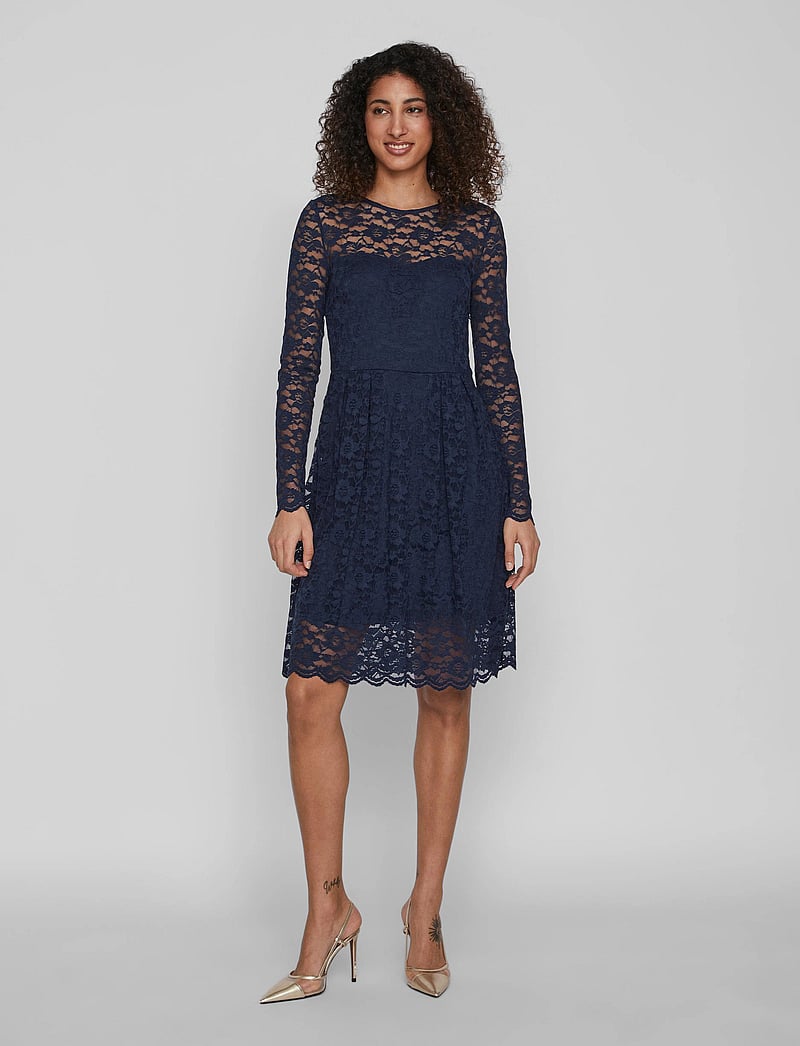 Vila - VIKALILA L/S LACE DRESS - NOOS - blondekjoler - navy blazer - 0