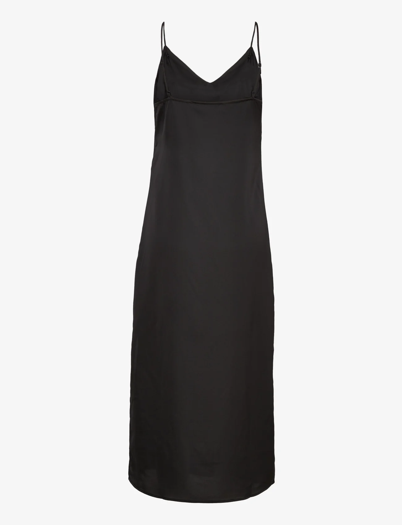 Vila - VIELLETTE SINGLET SATIN DRESS/SU - NOOS - slip dresses - black - 1