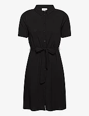 Vila - VIPAYA S/S SHIRT DRESS - NOOS - shirt dresses - black - 0