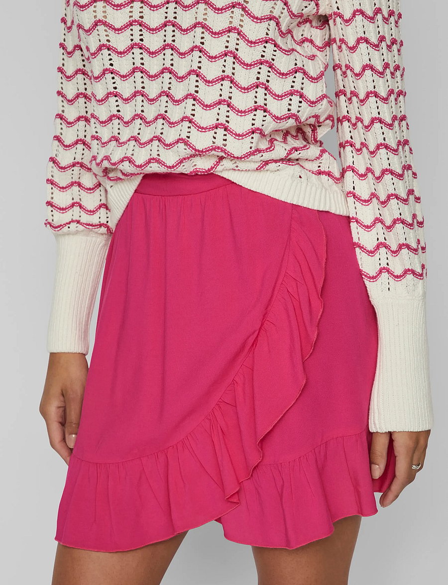 Vila - VIPAYA WRAP HW SHORT SKIRT/SU - NOOS - kurze röcke - pink yarrow - 5
