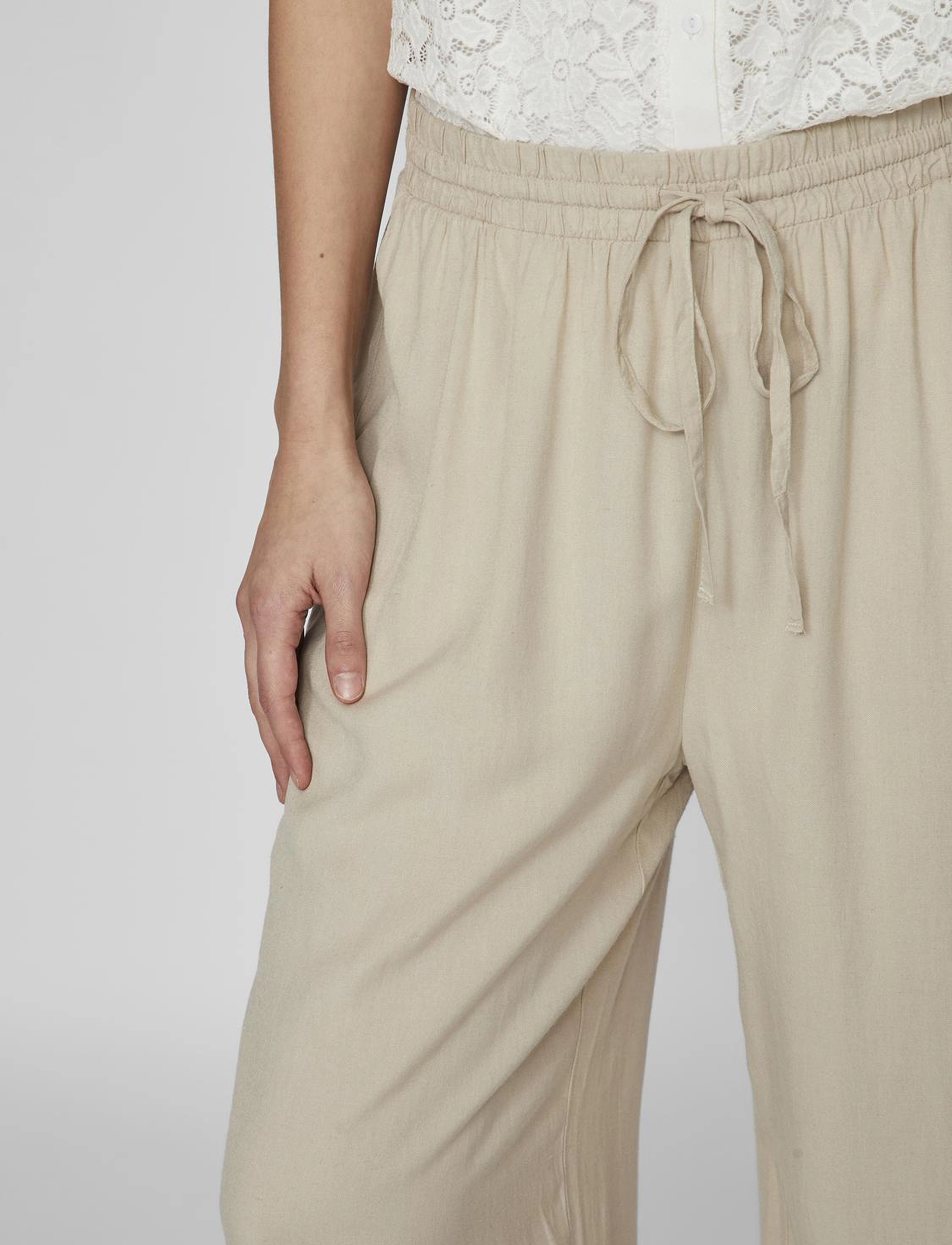 Vila - VIPRICIL RW 7/8 PANT - NOOS - feather gray - 4