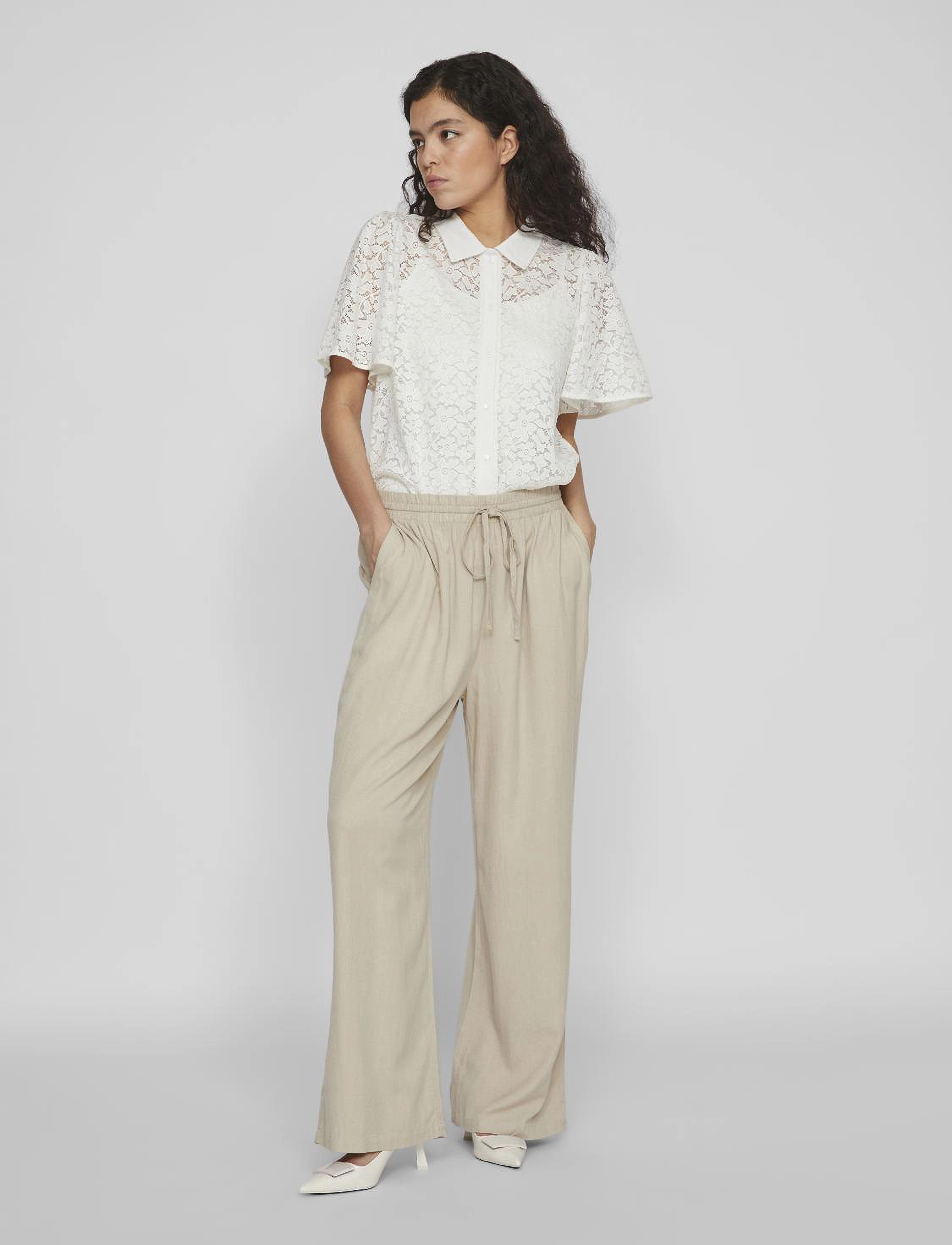 Vila - VIPRICIL RW 7/8 PANT - NOOS - feather gray - 5