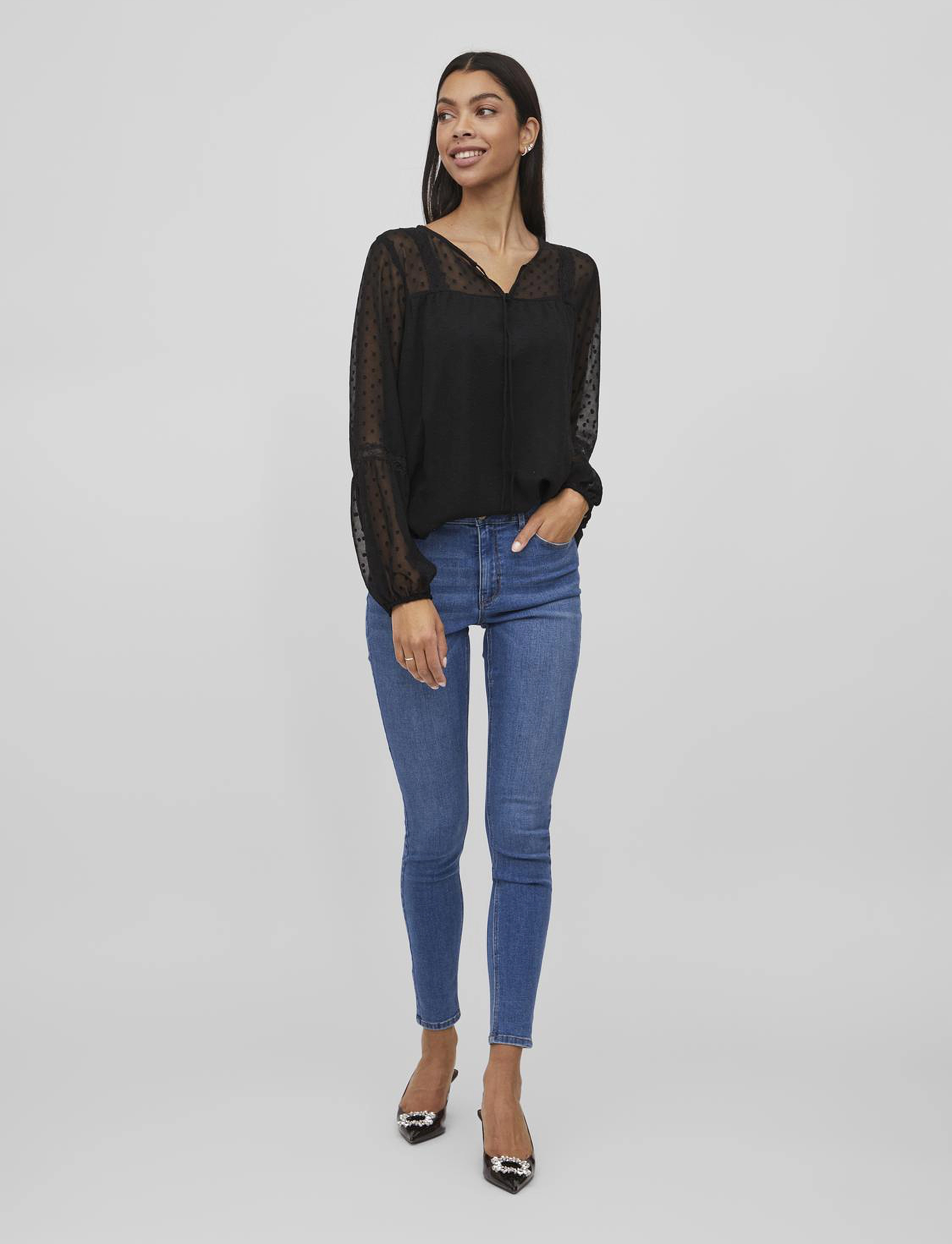 VILA Viedee L/S Top Noos blusar dam – bild 5