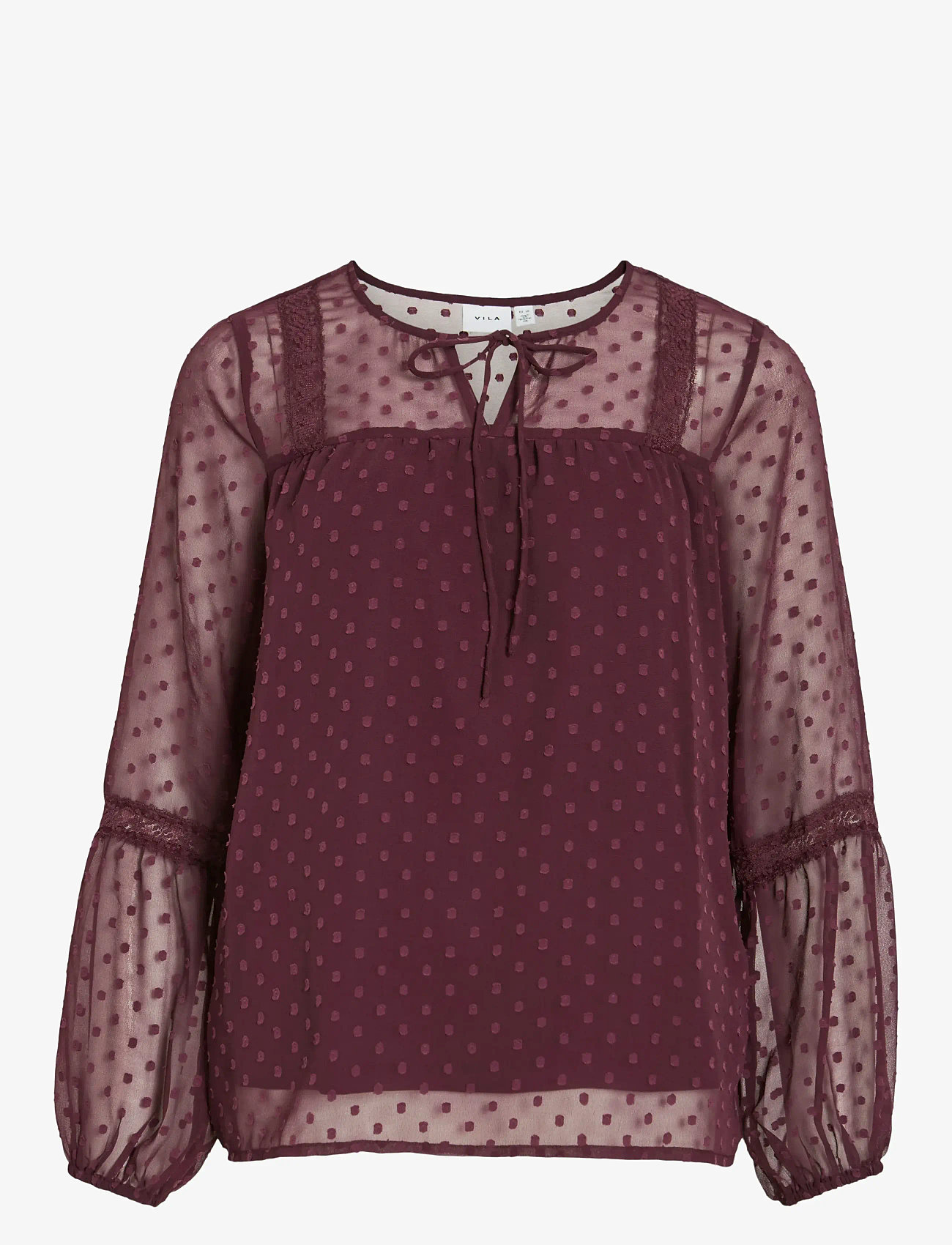 Vila - VIEDEE L/S TOP - NOOS - langærmede bluser - fig - 1