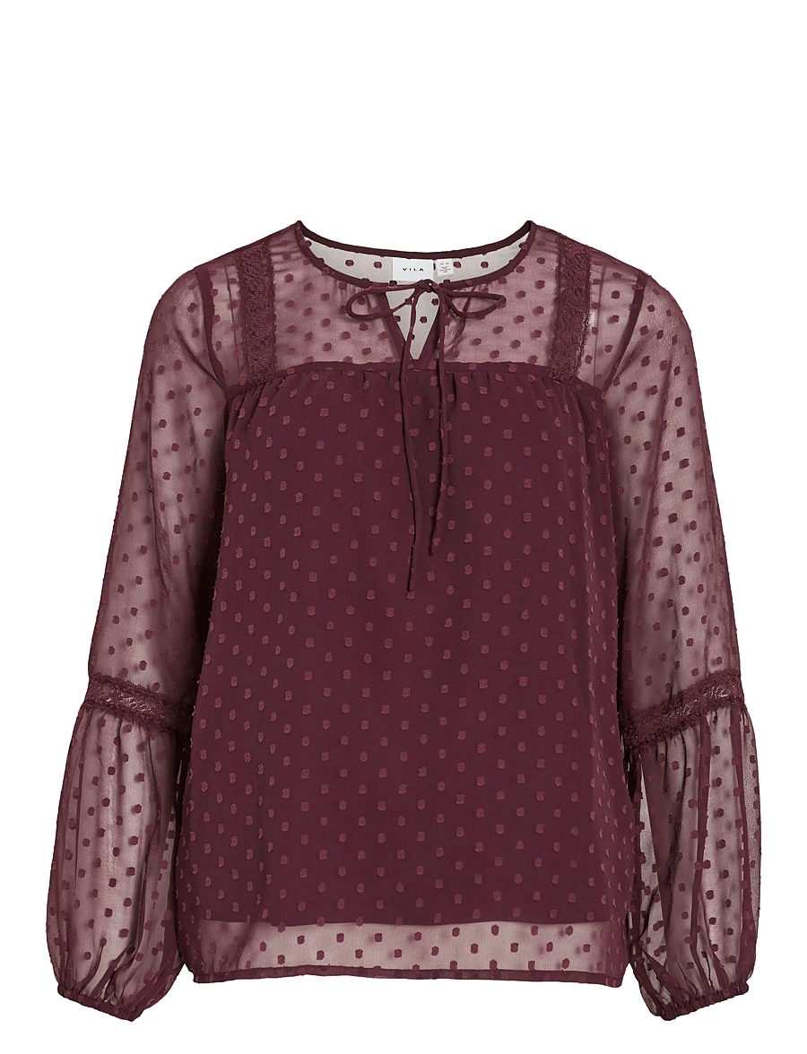 Vila - VIEDEE L/S TOP - NOOS - langærmede bluser - fig - 1