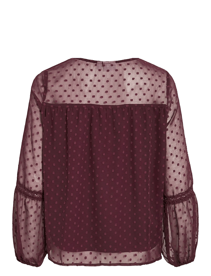 Vila - VIEDEE L/S TOP - NOOS - langærmede bluser - fig - 2
