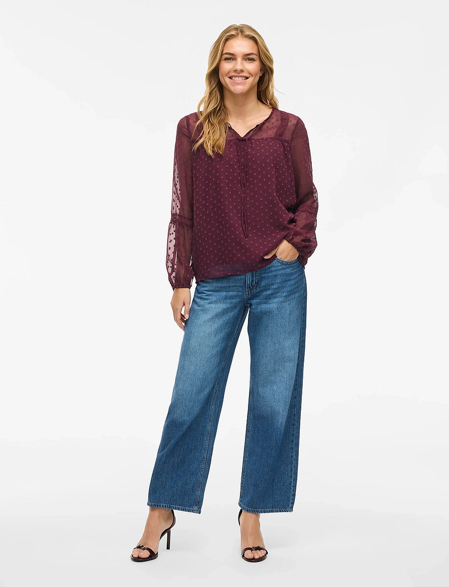 Vila - VIEDEE L/S TOP - NOOS - langærmede bluser - fig - 4