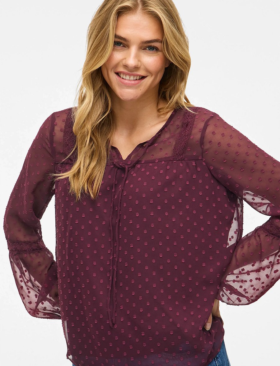 Vila - VIEDEE L/S TOP - NOOS - langærmede bluser - fig - 5