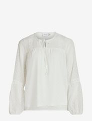 Vila - VIEDEE L/S TOP - NOOS - long-sleeved blouses - snow white - 0