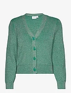 VIRIL MULTI SHORT L/S KNIT CARDIGAN-NOOS - GREEN MILIEU