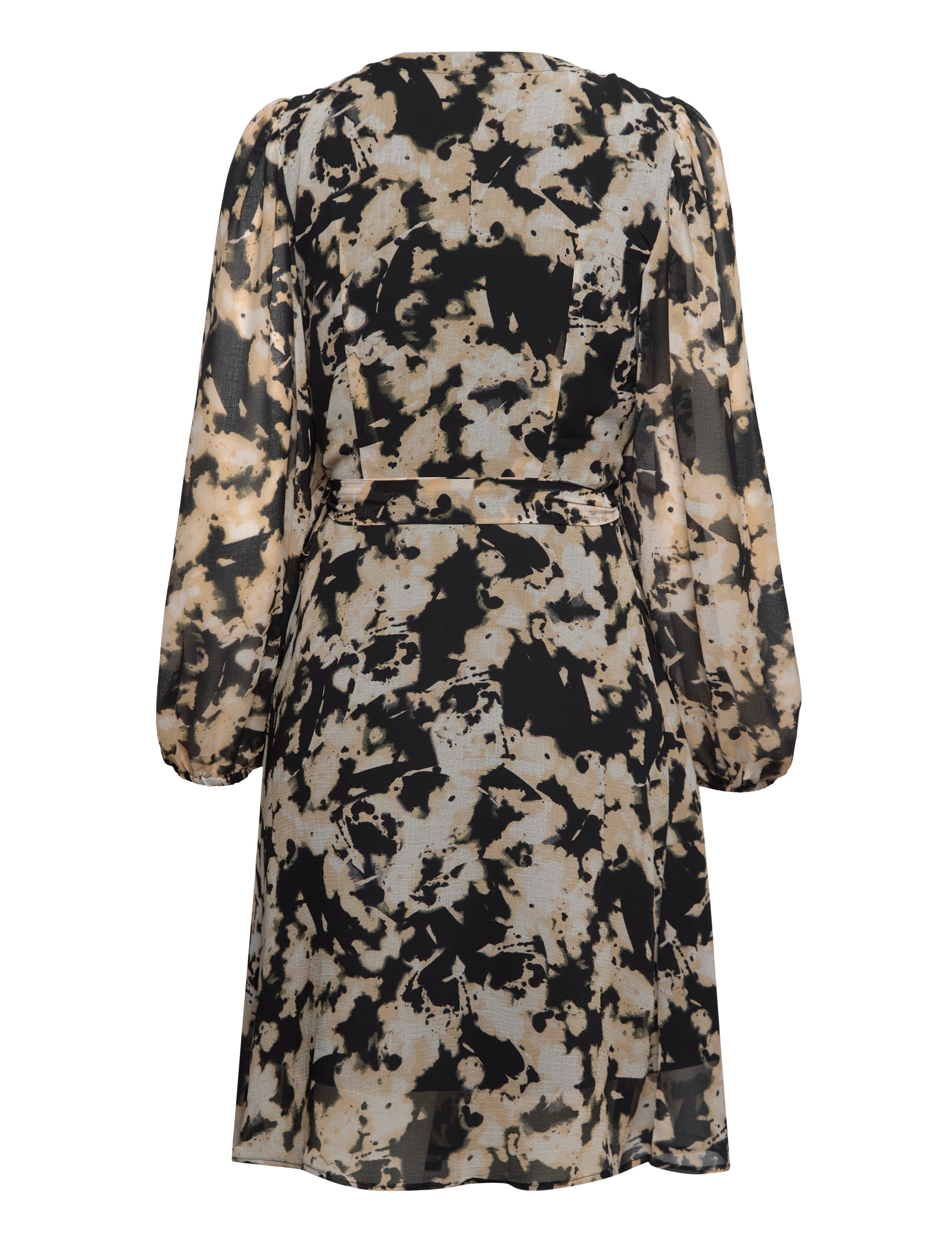 Vila - VIRINA KIT L/S SHORT WRAP KNEE DRESS/SU - wickelkleider - black - 2