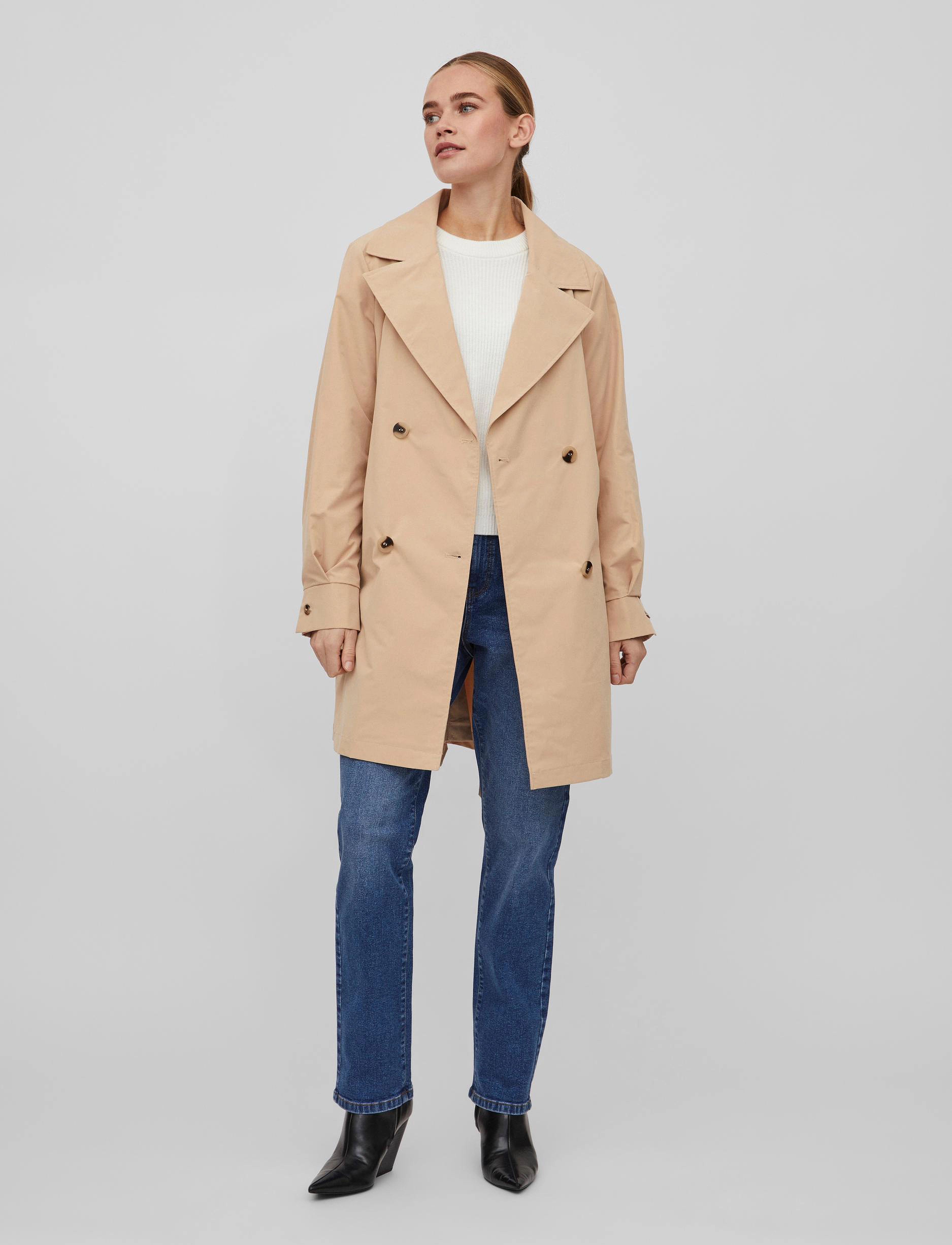 Vila - VIMERSIN TRENCHCOAT - - sesame - 5