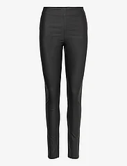 Vila - VICOMMIT NEW COATED RWSK LEGGING-NOOS - leather trousers - black - 1
