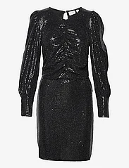 Vila - VIBEASKI L/S O-NECK RUFFLE DRESS/DC - feestelijke kleding voor outlet-prijzen - black - 0