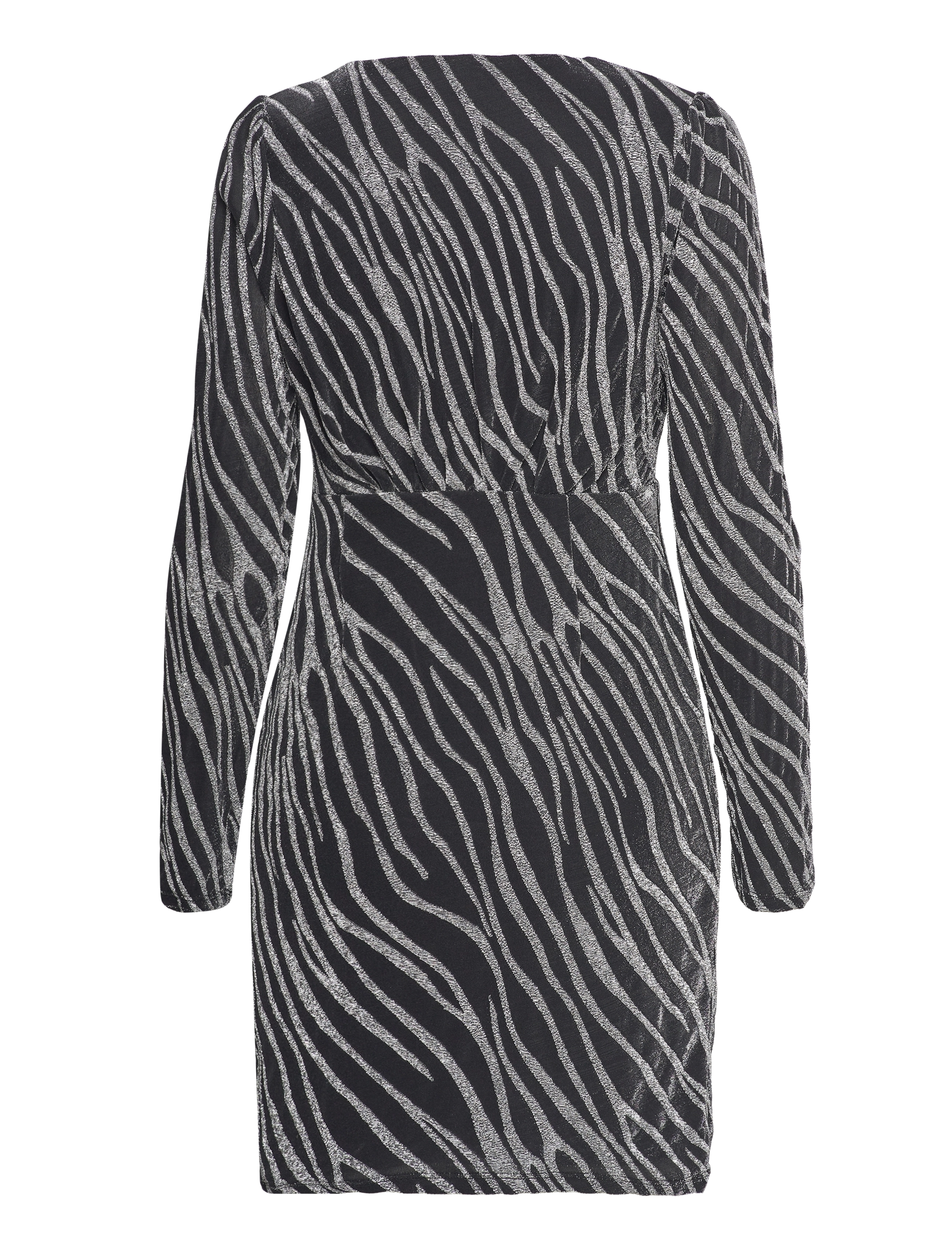 Vila - VIGOPHER L/S V-NECK SHORT DRESS/DC - party dresses - black - 2