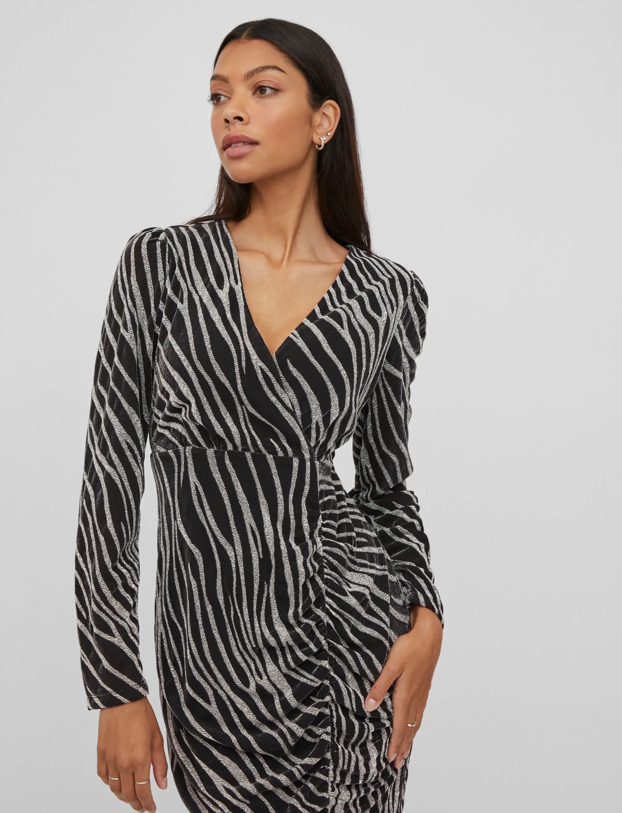 VILA Vigopher L/S V-Neck Short Dress/Dc korta klänningar dam – bild 6