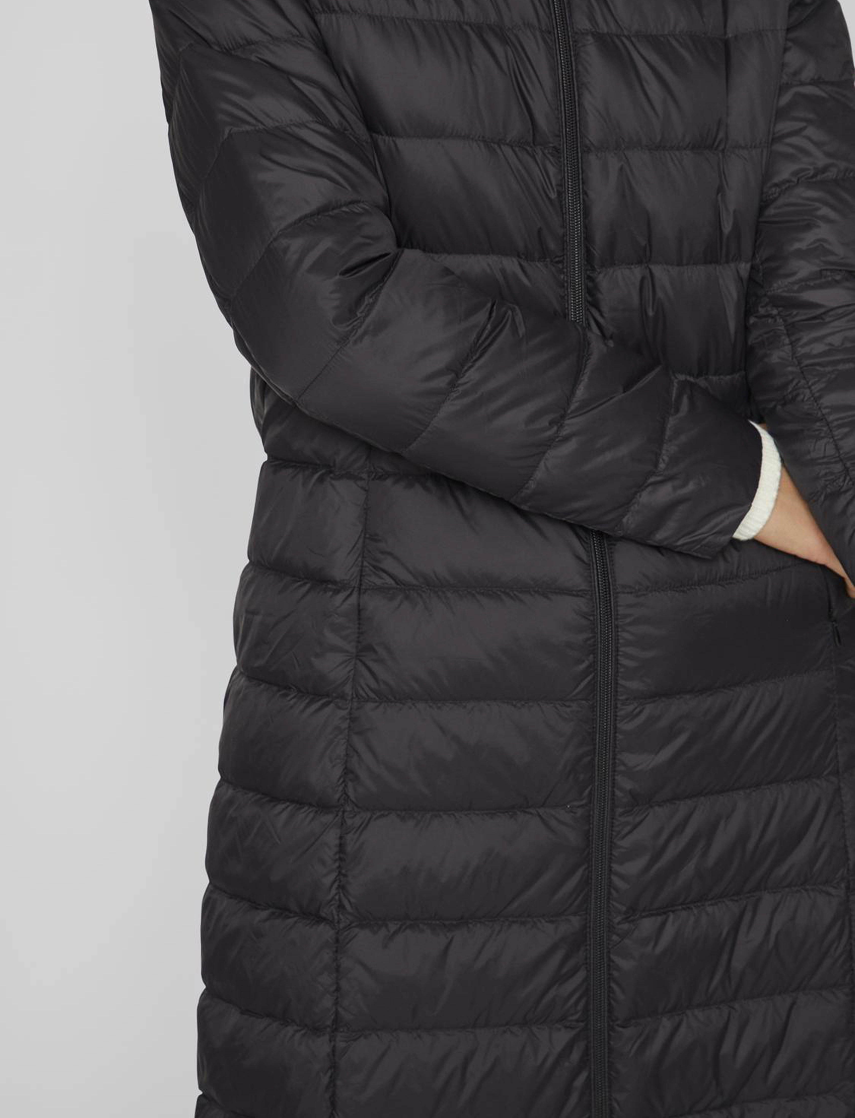 Vila - VIMANYA LONG JACKET - NOOS - dun- & vadderade jackor - black - 4
