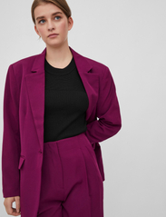 Vila - VIANGEY BIG SHOULDER BLAZER - festkläder till outletpriser - dark purple - 4