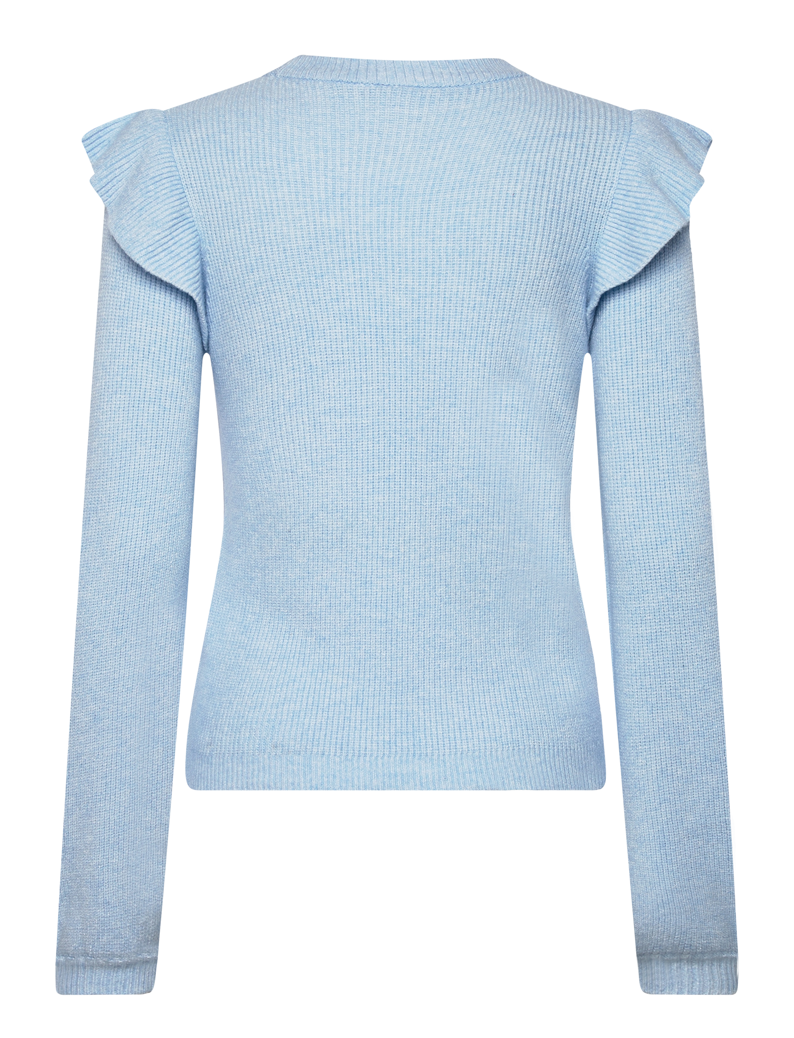 Vila - VIRIL O-NECK FLOUNCE  KNIT TOP -  NOOS - kentucky blue - 1