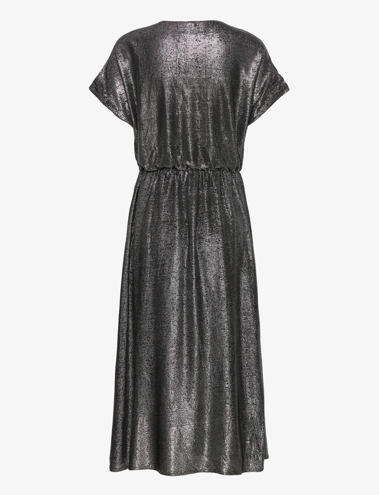 Vila - VIADDAX S/S V-NECK MID CALF DRESS/DC - midi kjoler - silver - 1