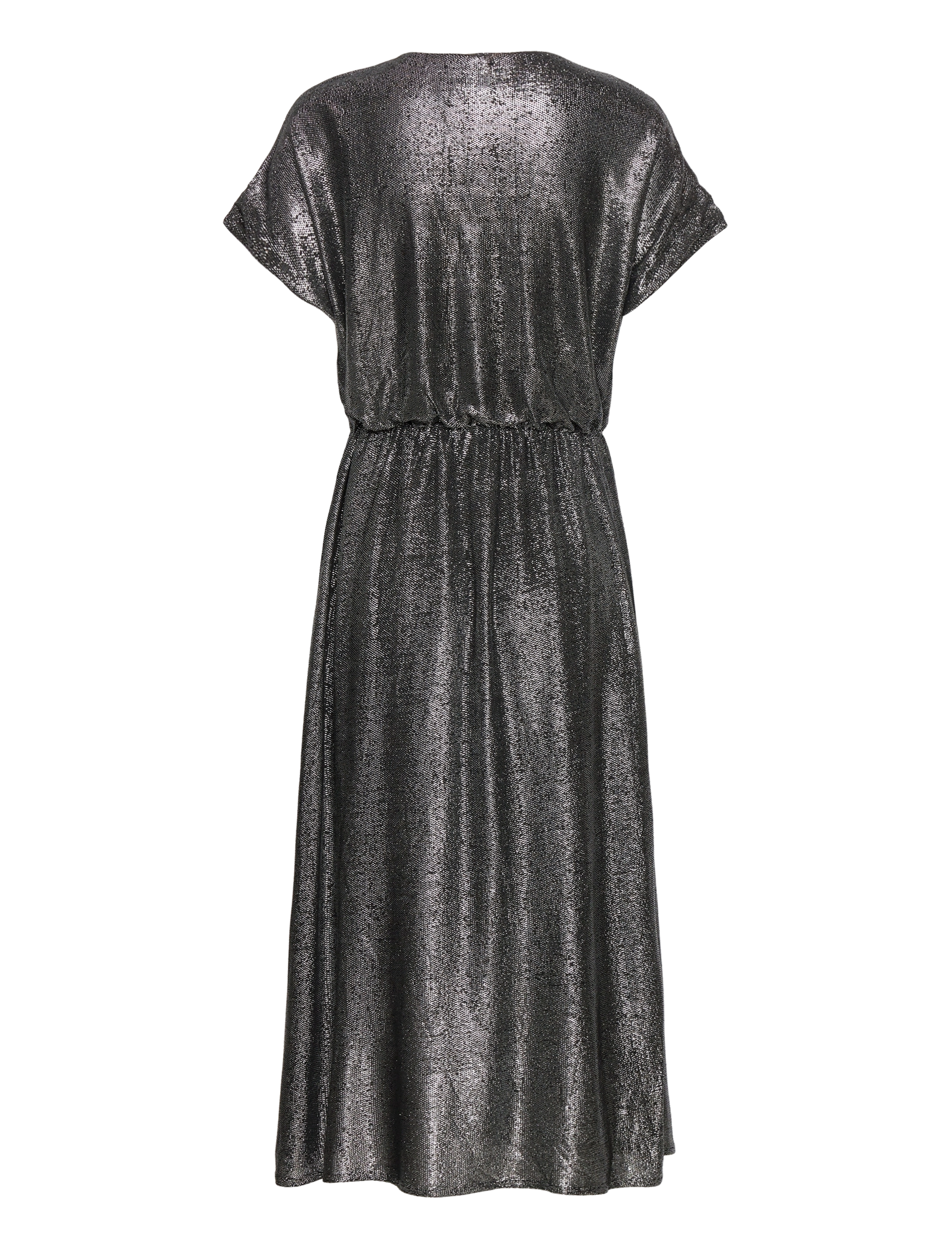 Vila - VIADDAX S/S V-NECK MID CALF DRESS/DC - midikleider - silver - 1