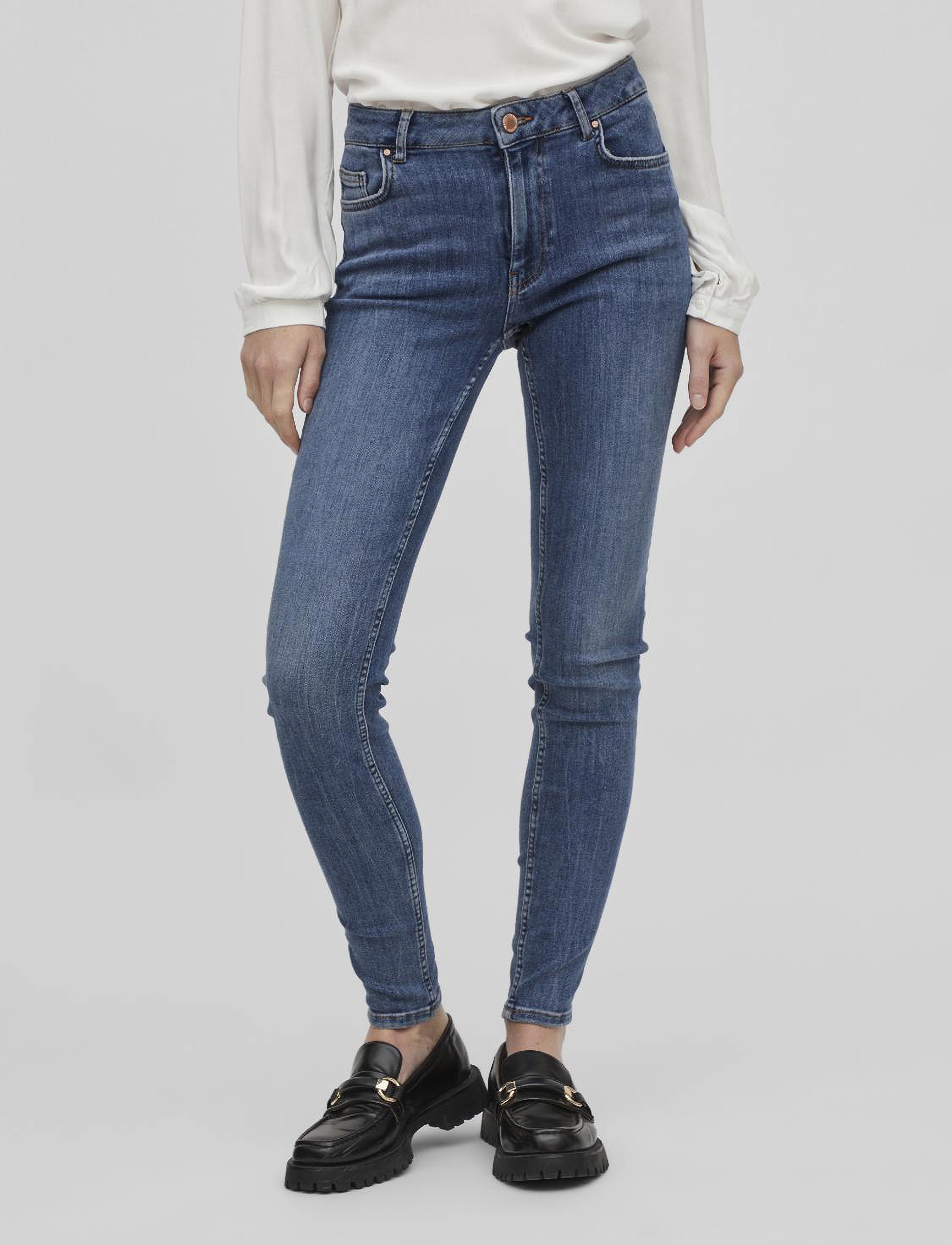 Vila Visarah Wu02 Rw Skinny Jeans Noos, S x 32, Jeans, Blau - Skinny, Frauen