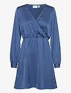 VIELLETTE WRAP L/S DRESS/SU- NOOS - FEDERAL BLUE