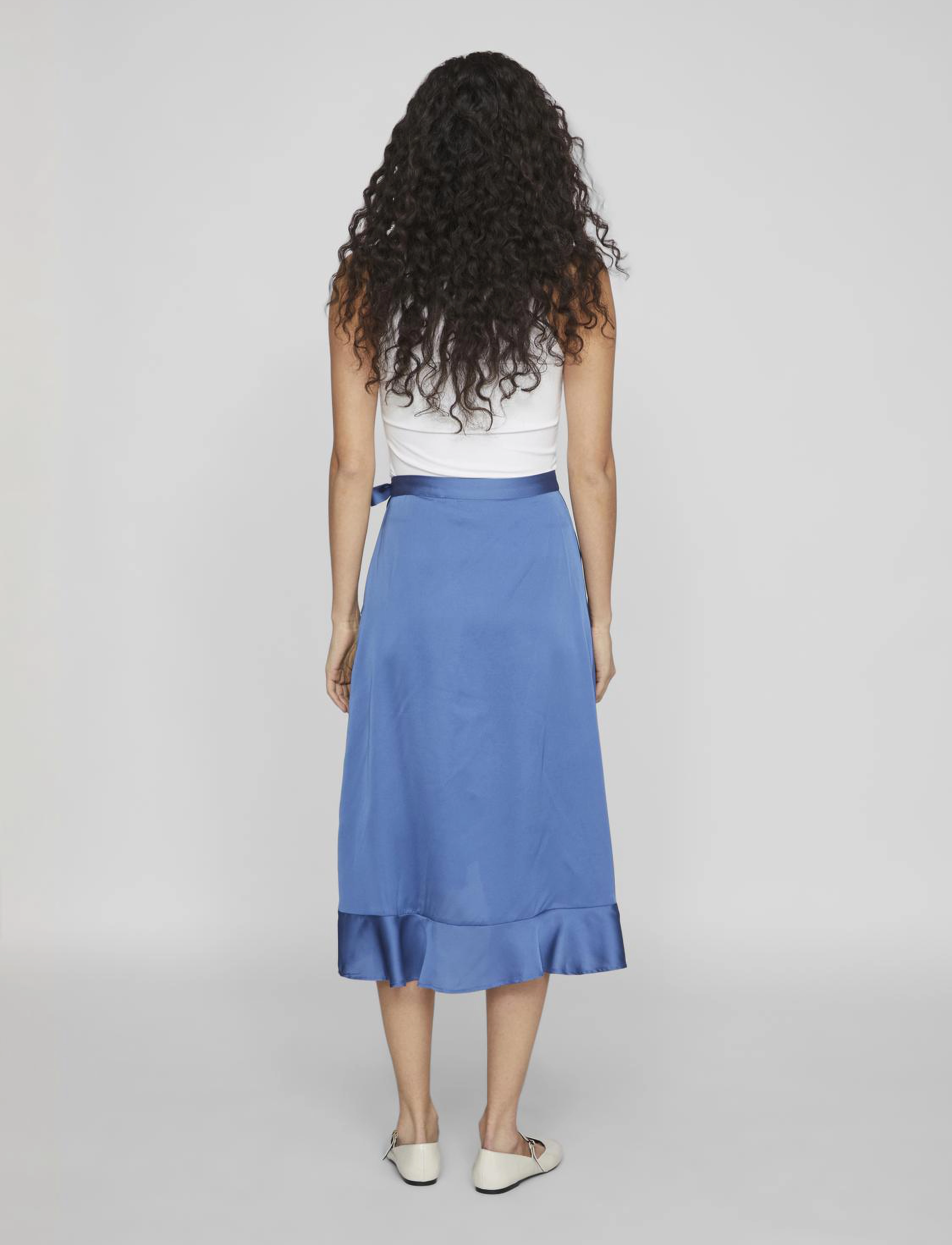 Vila - VIELLETTE WRAP HW SKIRT/SU - NOOS - federal blue - 3