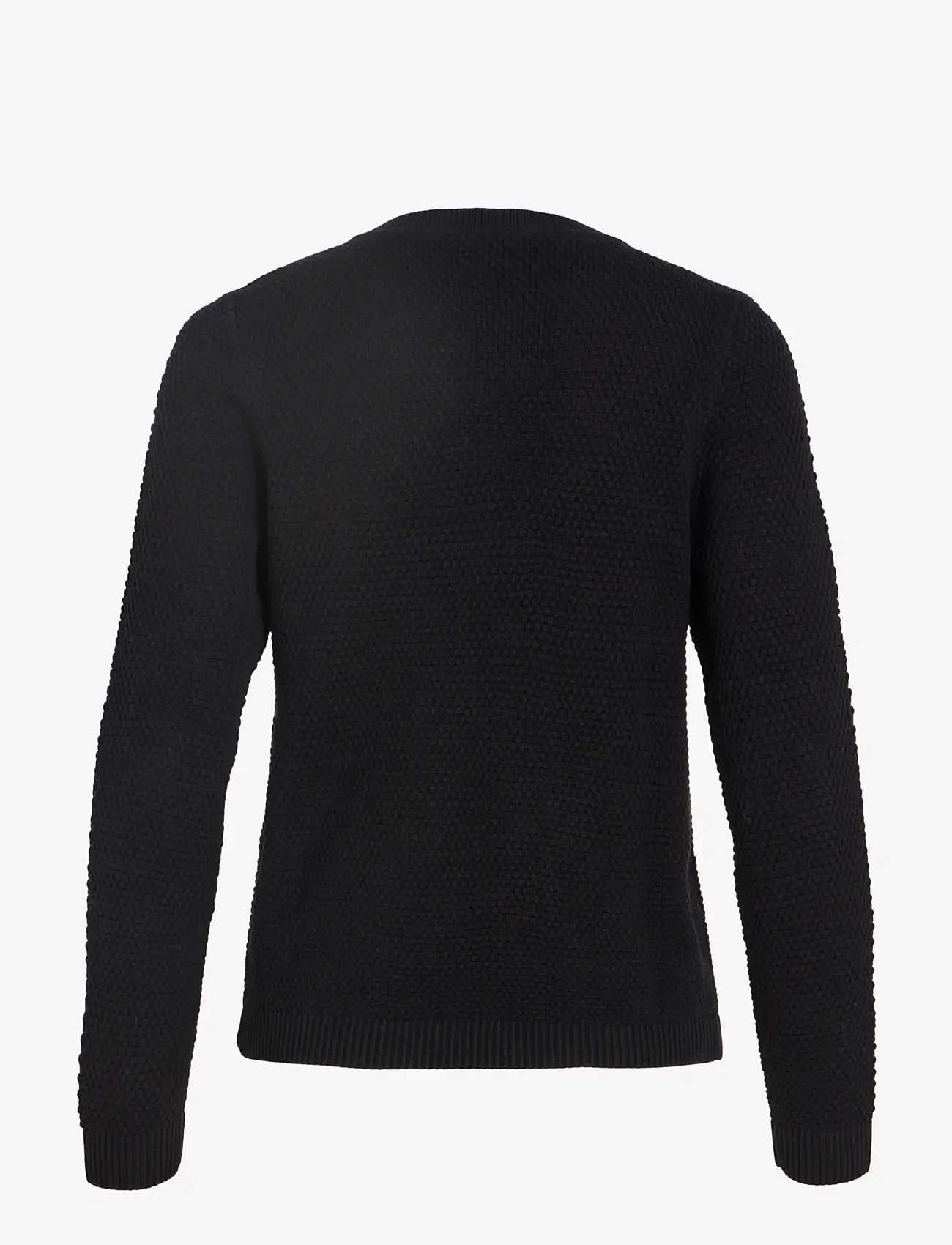 Vila - VIDALO O-NECK L/S KNIT TOP- NOOS - striktrøjer - black - 2