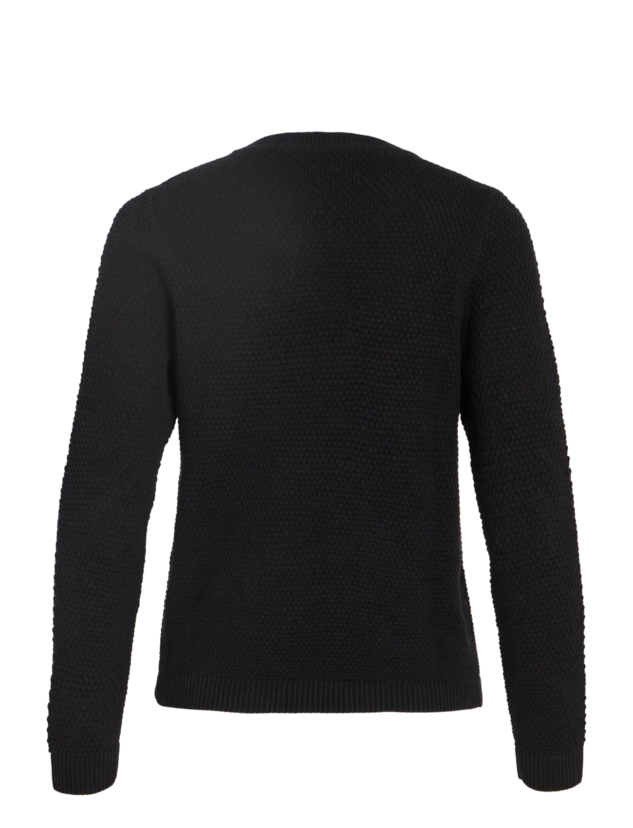 Vila - VIDALO O-NECK L/S KNIT TOP- NOOS - striktrøjer - black - 2