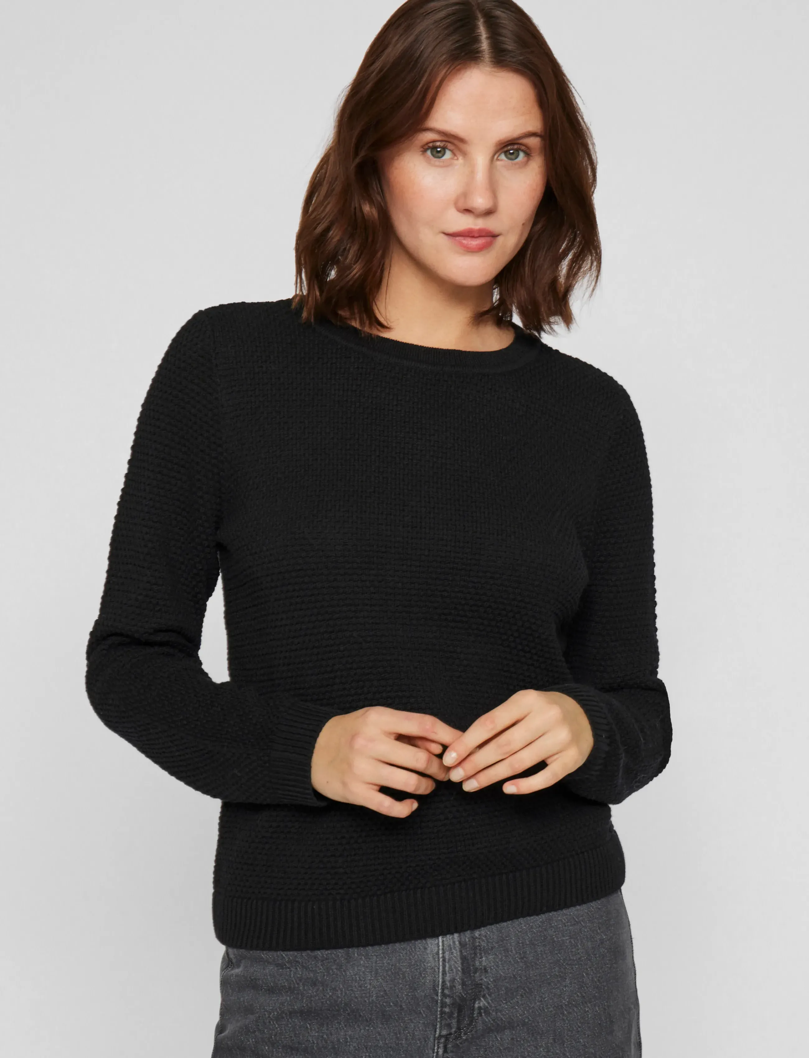 VILA Vidalo O-Neck L/S Knit Top - Noos stickade tröjor dam – bild 5
