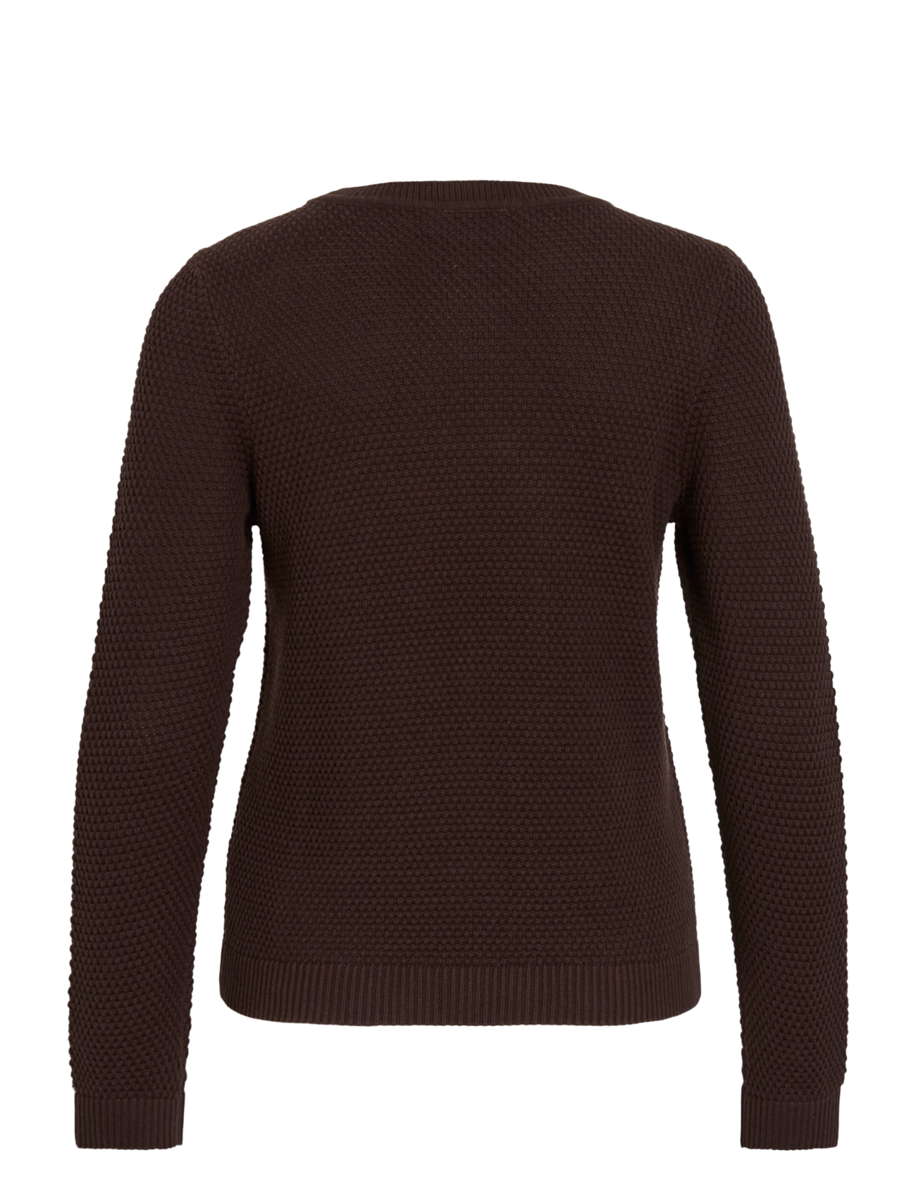 Vila - VIDALO O-NECK L/S KNIT TOP- NOOS - jumpers - coffee bean - 2