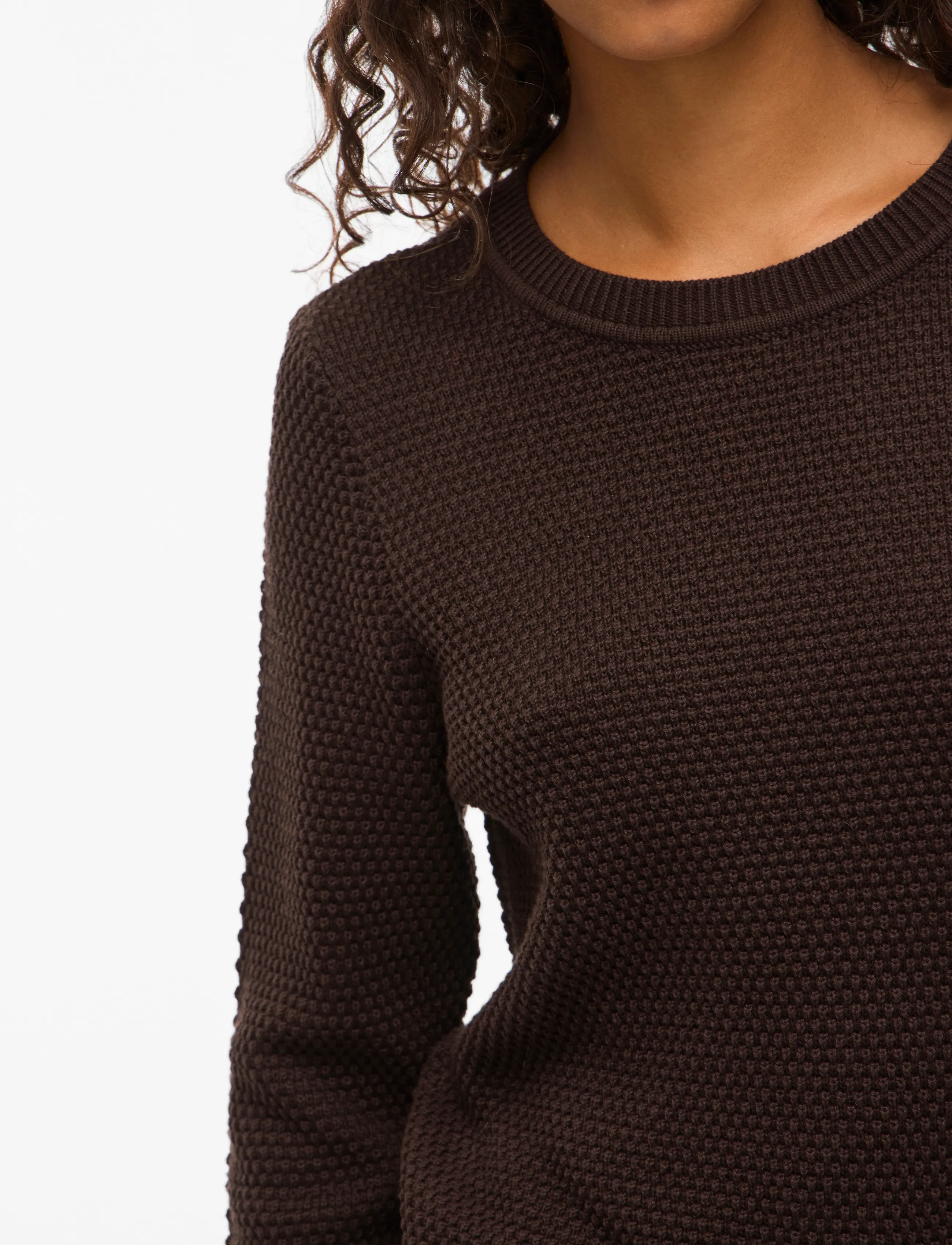 Vila - VIDALO O-NECK L/S KNIT TOP- NOOS - jumpers - coffee bean - 5
