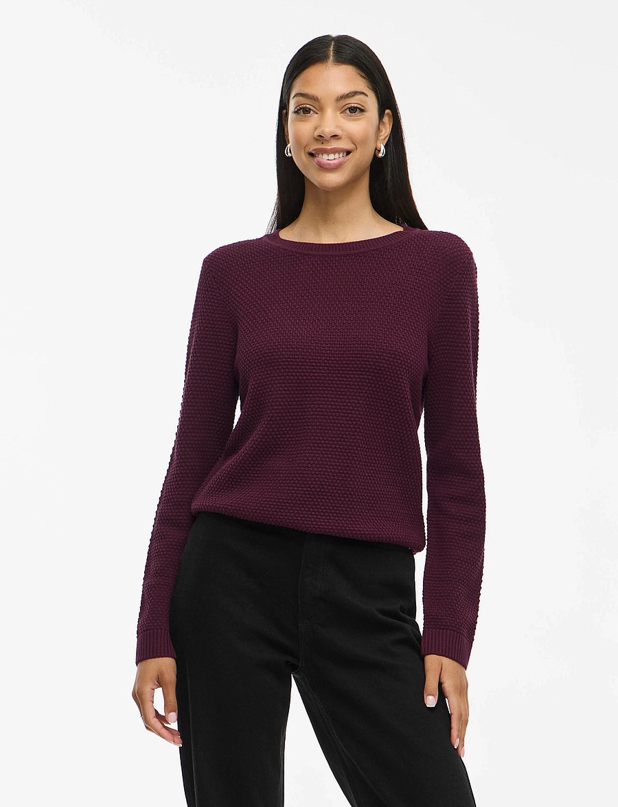 Vila - VIDALO O-NECK L/S KNIT TOP- NOOS - pullover - fig - 0