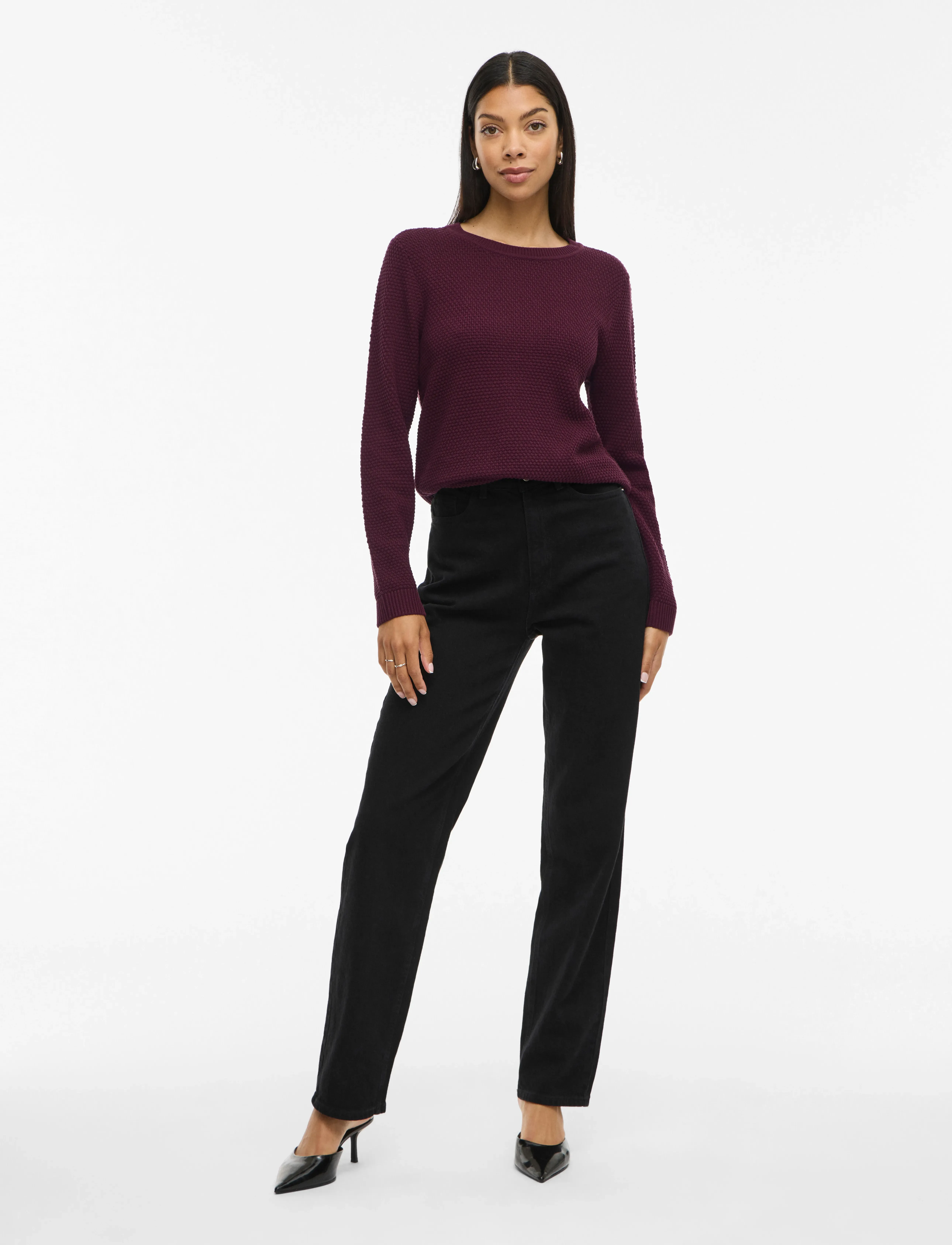 Vila - VIDALO O-NECK L/S KNIT TOP- NOOS - peysur - fig - 4