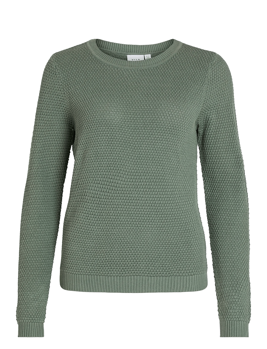 Vila - VIDALO O-NECK L/S KNIT TOP- NOOS - pulls - laurel wreath - 1