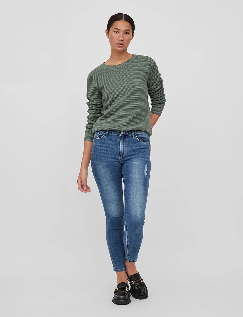Vila - VIDALO O-NECK L/S KNIT TOP- NOOS - pulls - laurel wreath - 0