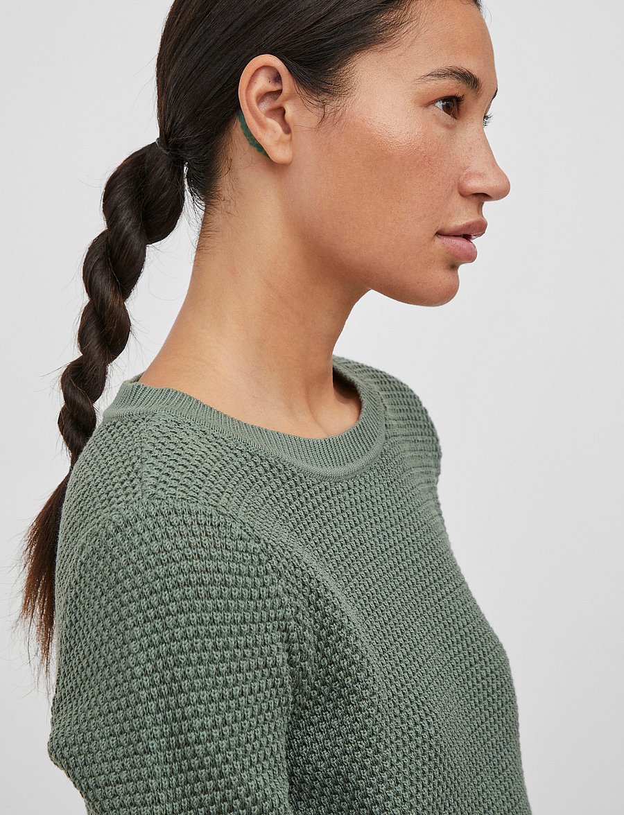 Vila - VIDALO O-NECK L/S KNIT TOP- NOOS - pulls - laurel wreath - 4