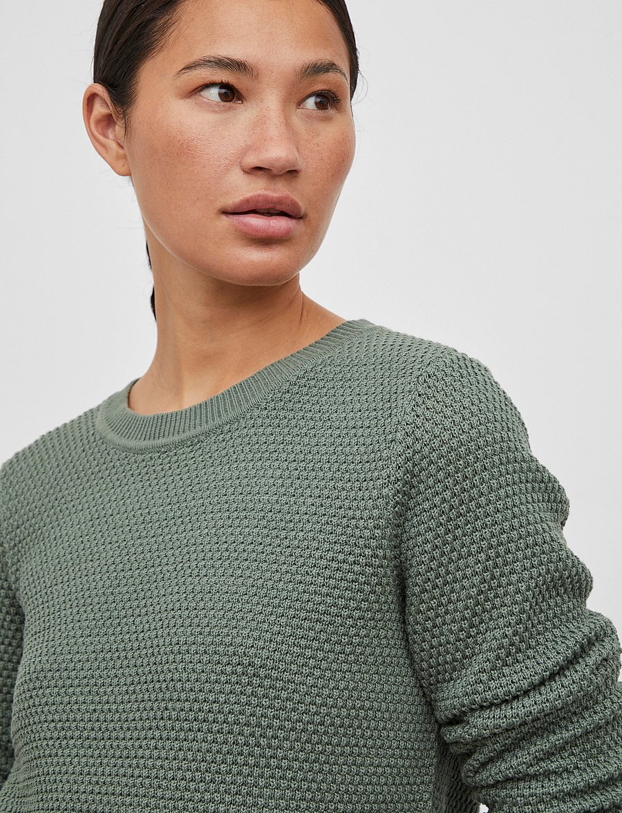 Vila - VIDALO O-NECK L/S KNIT TOP- NOOS - pulls - laurel wreath - 5