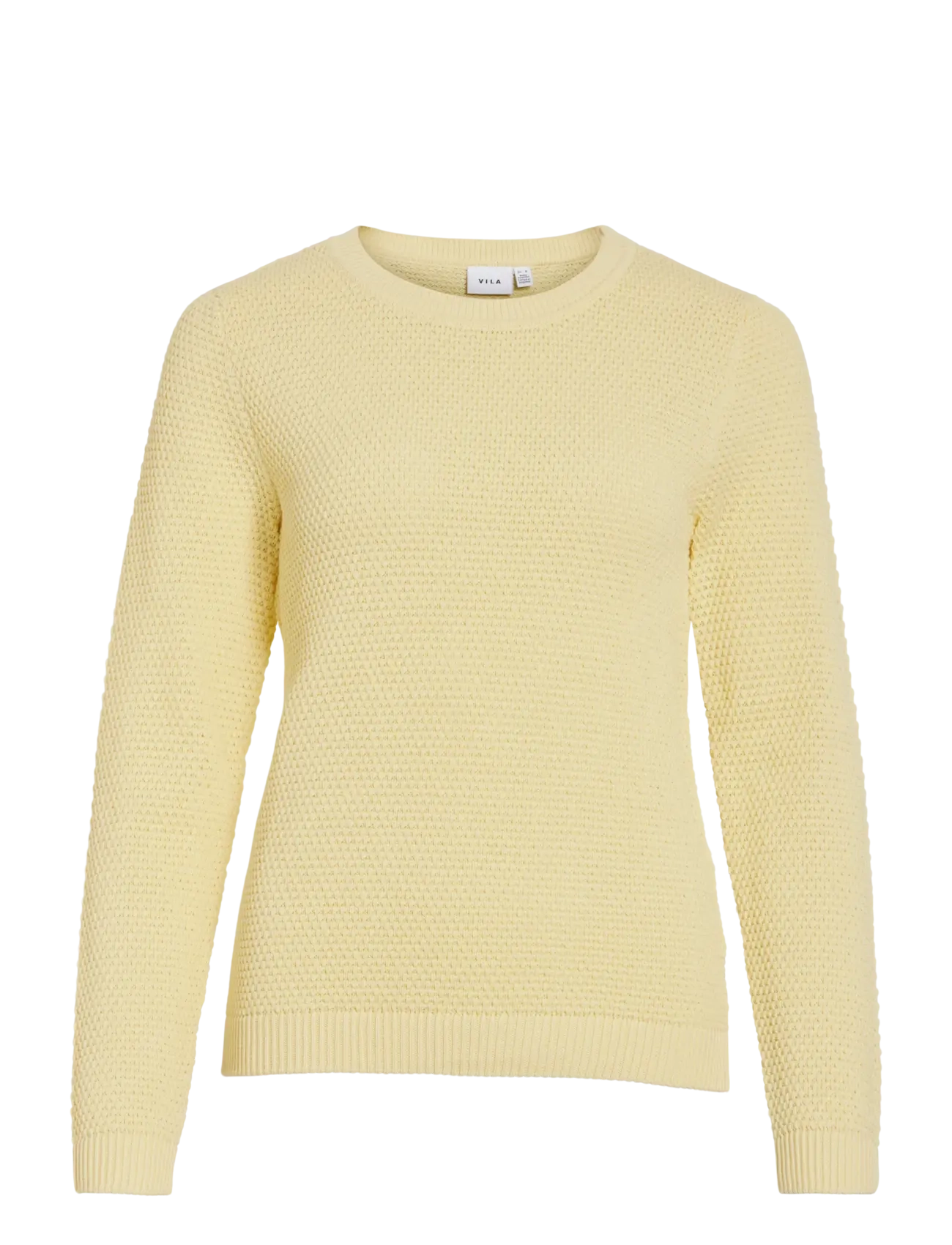Vila VIDALO O-NECK L/S KNIT TOP- NOOS - Pullover - PASTEL YELLOW / yellow