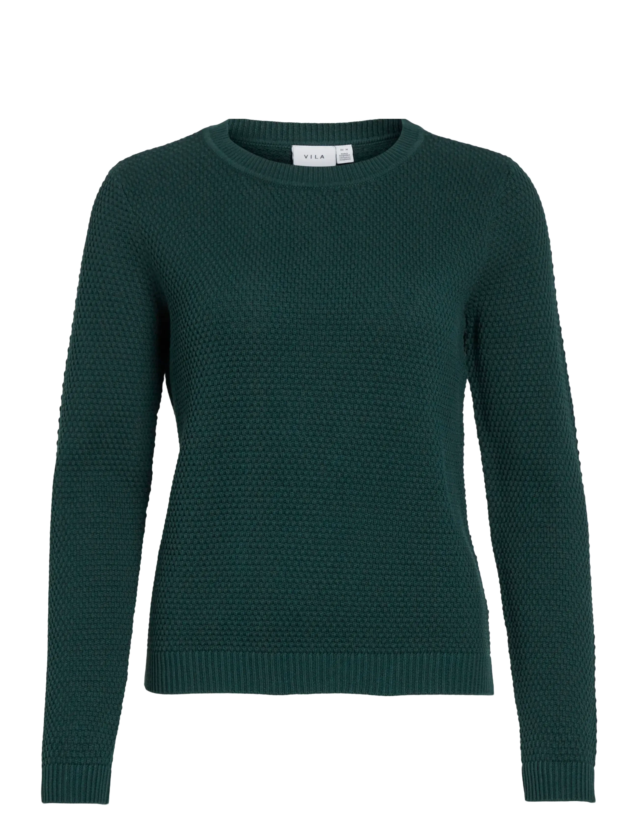 Vila VIDALO O-NECK L/S KNIT TOP- NOOS - Strickmode - PONDEROSA PINE / green