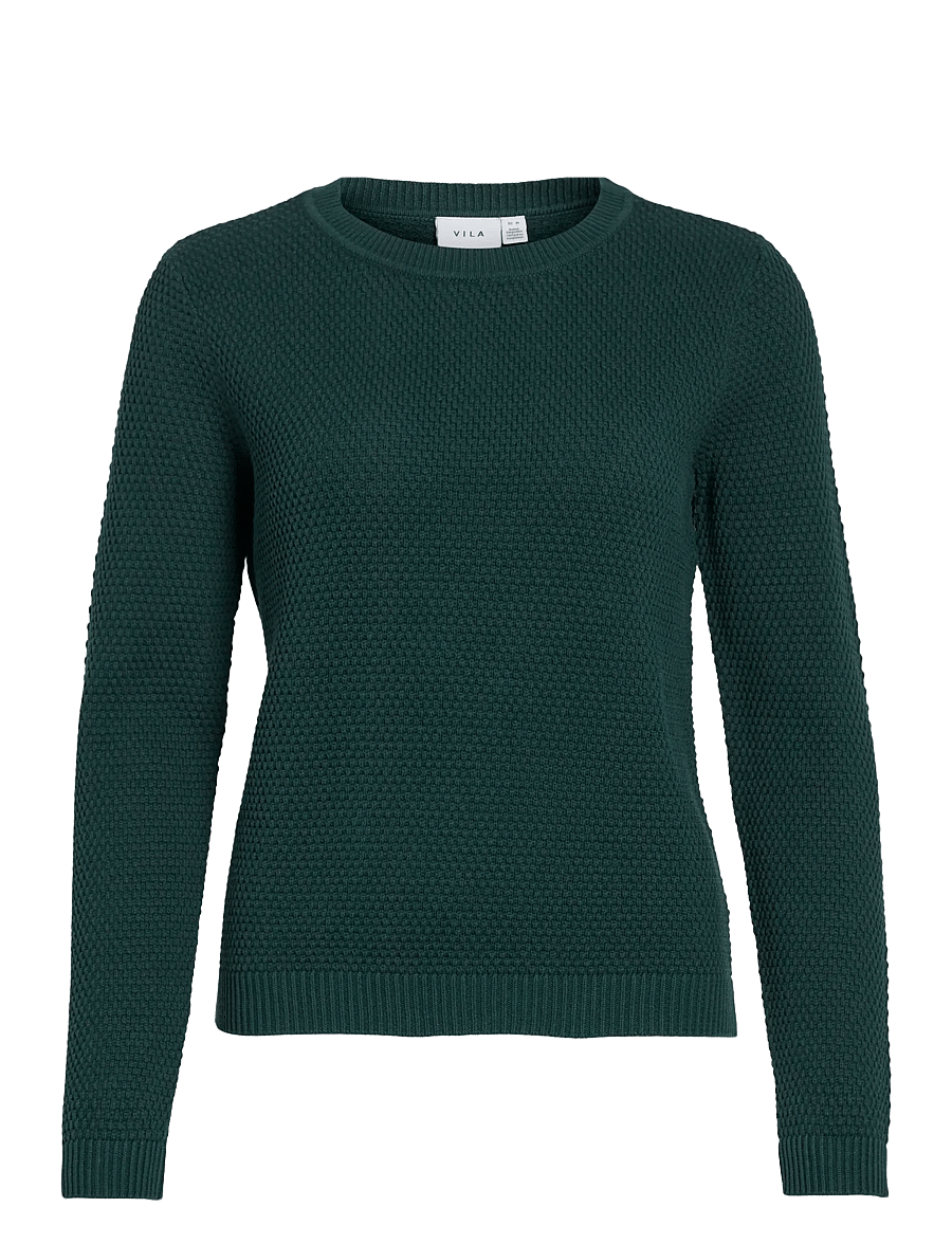 Vila - VIDALO O-NECK L/S KNIT TOP- NOOS - pullover - ponderosa pine - 1