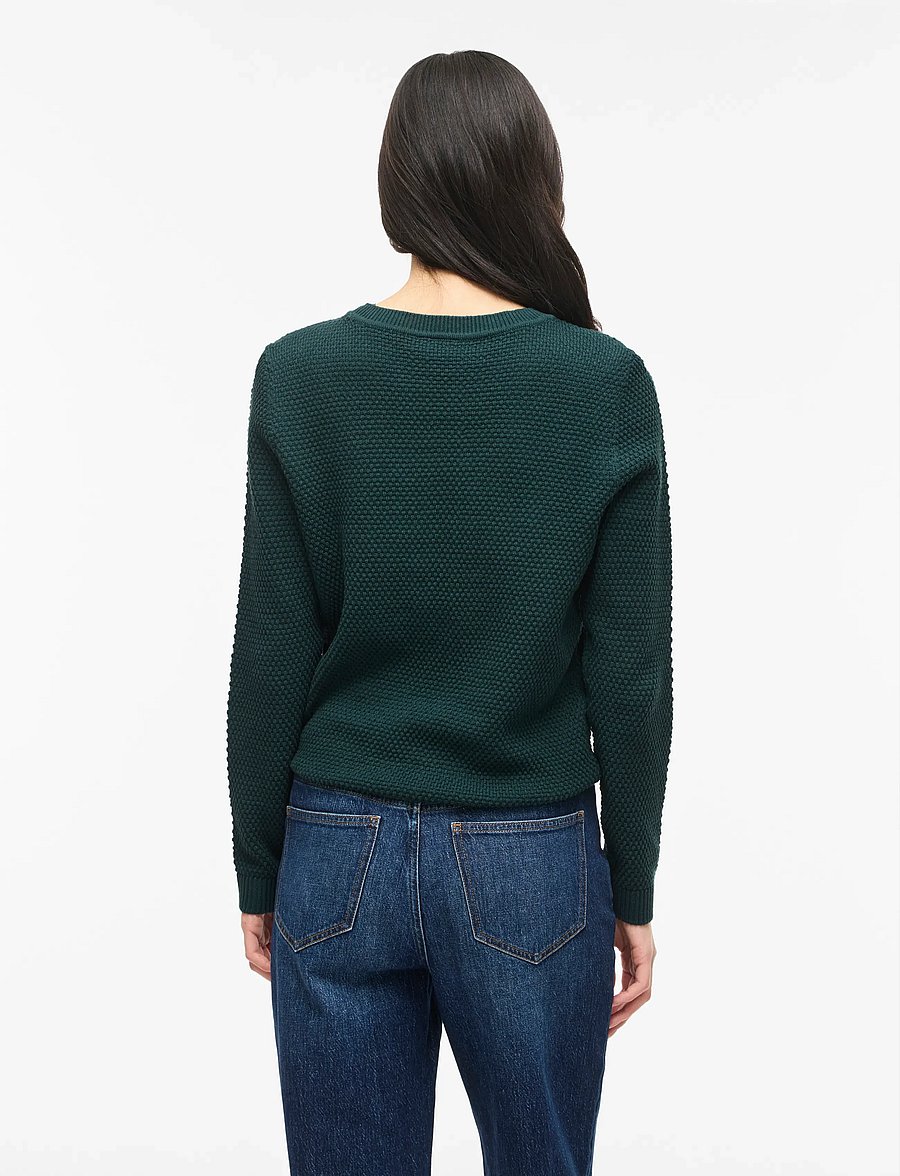 Vila - VIDALO O-NECK L/S KNIT TOP- NOOS - pullover - ponderosa pine - 3