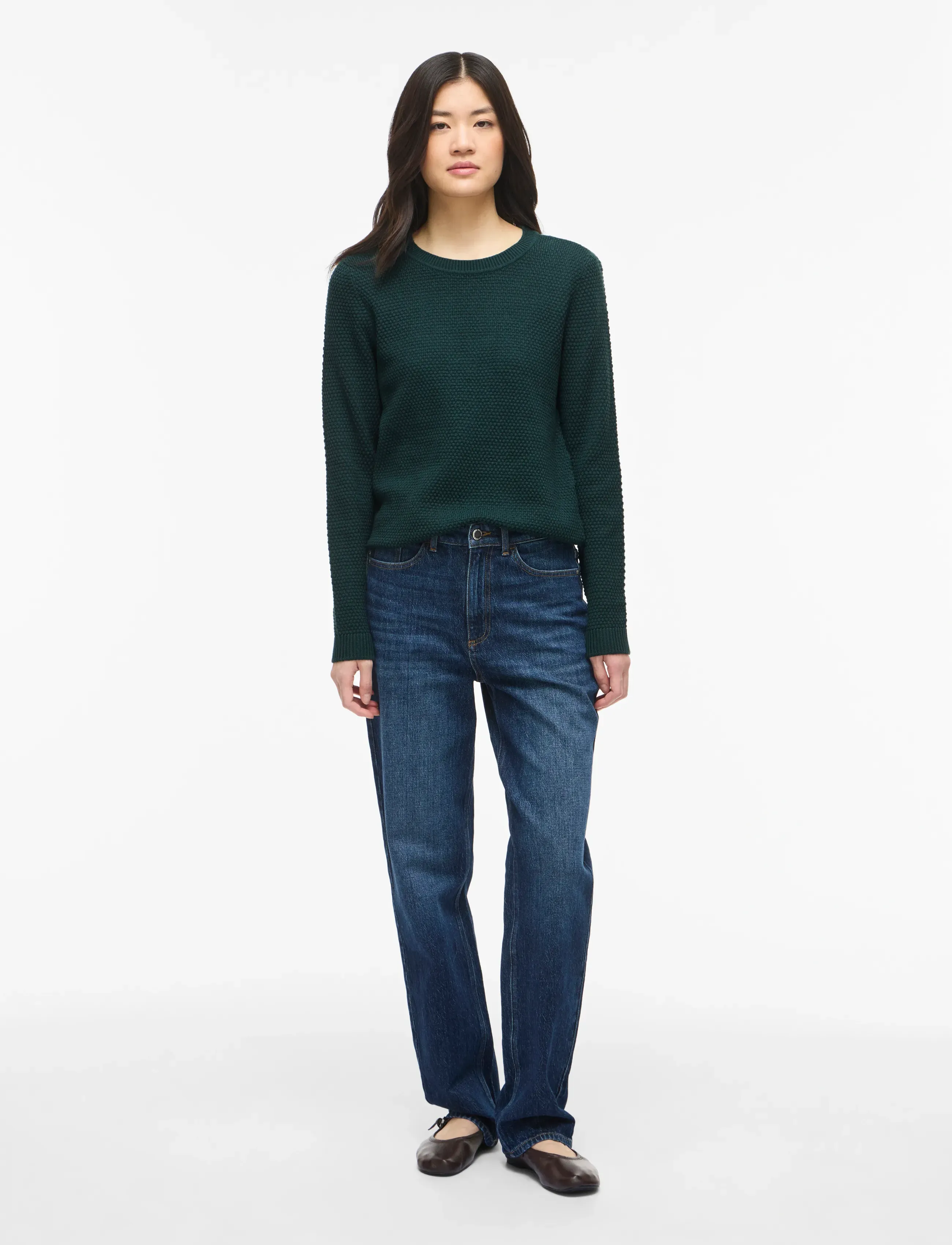 Vila - VIDALO O-NECK L/S KNIT TOP- NOOS - striktrøjer - ponderosa pine - 4