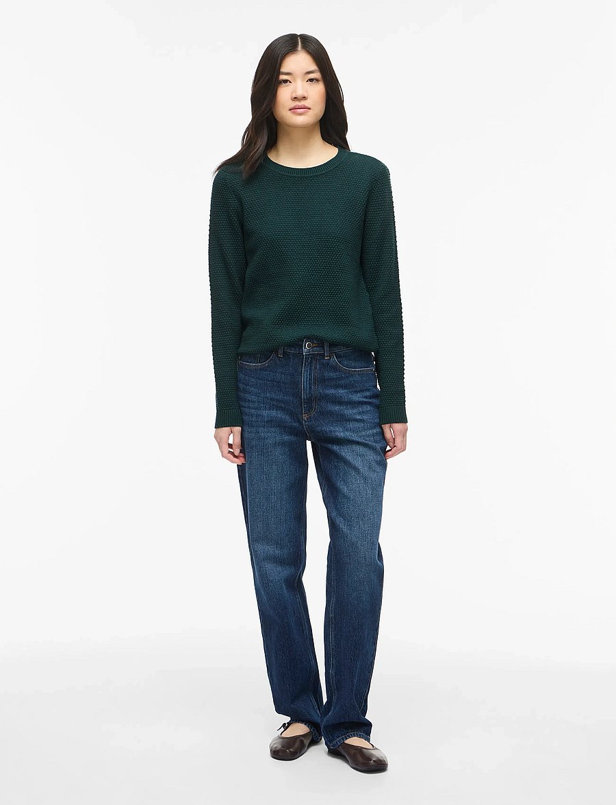 Vila - VIDALO O-NECK L/S KNIT TOP- NOOS - pullover - ponderosa pine - 4