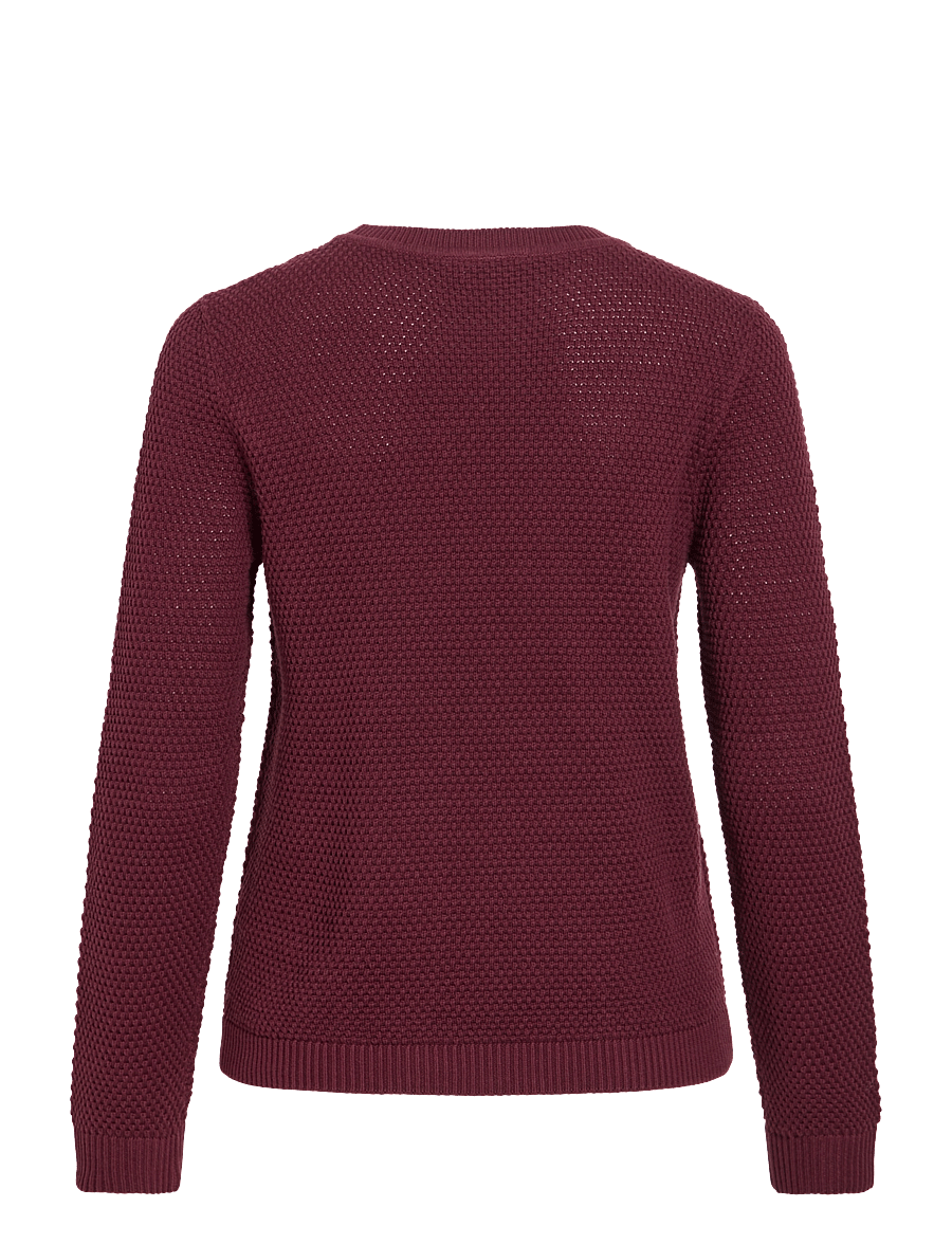 Vila - VIDALO O-NECK L/S KNIT TOP- NOOS - kampsunid - port royale - 2